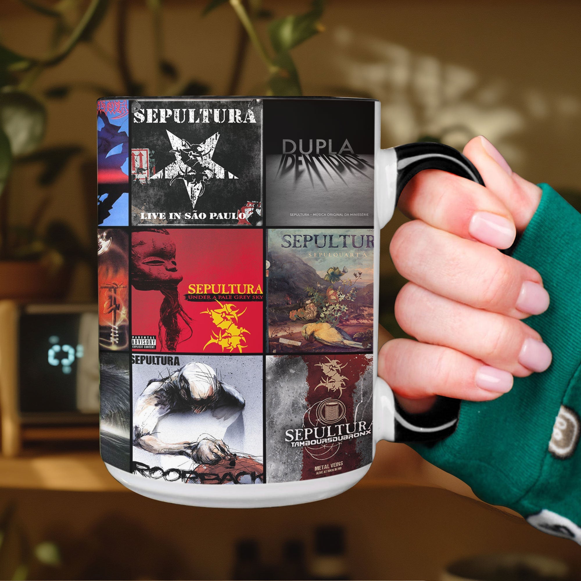 Sepultura Accent Mug Brazilian Metal Legends Album Collage Gift