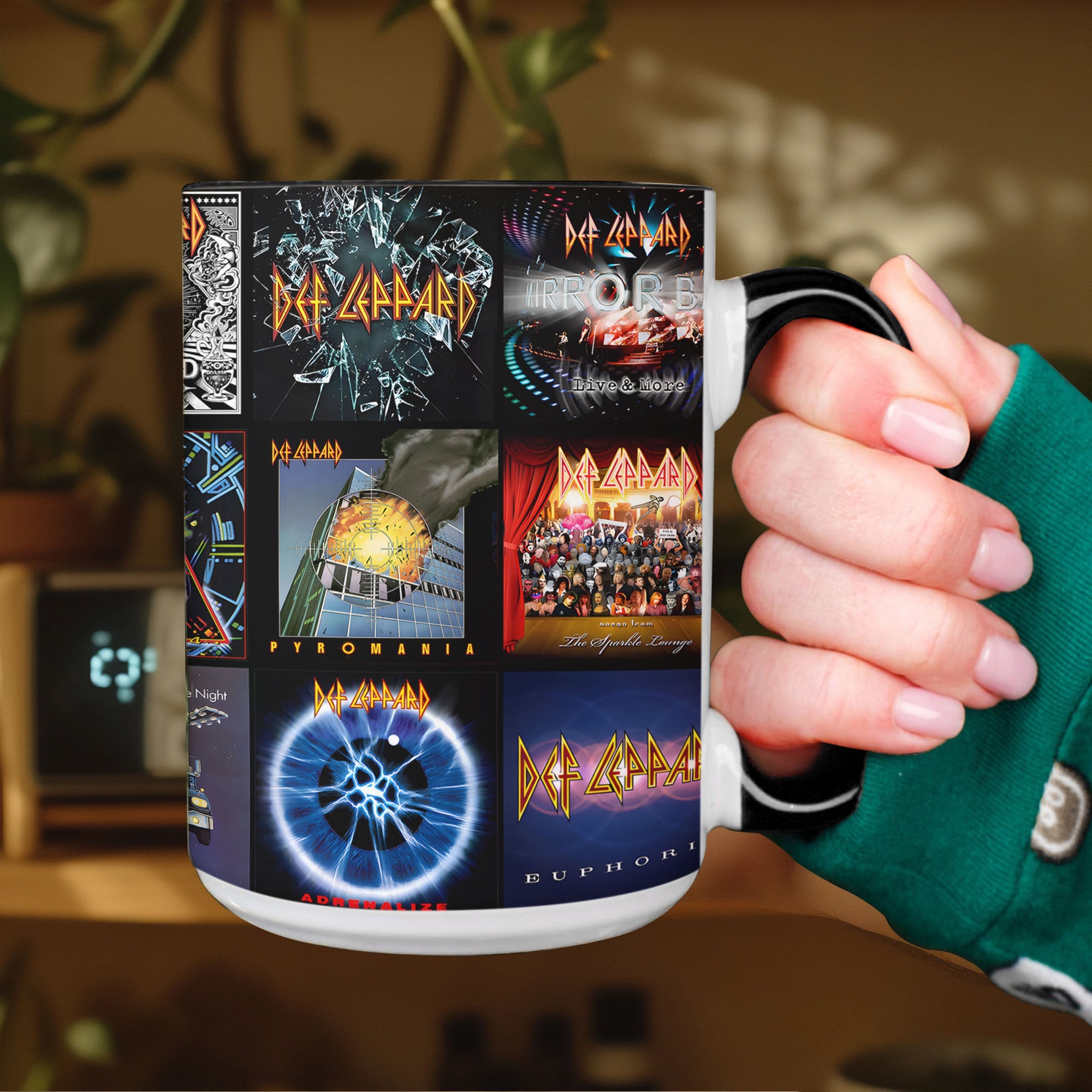 Def Leppard Accent Mug Classic Album Cover Collage Gift for Rock Fans