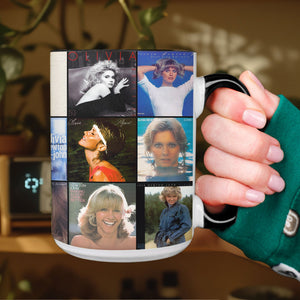 Olivia Newton-John Accent Mug Classic Album Cover Collage Gift