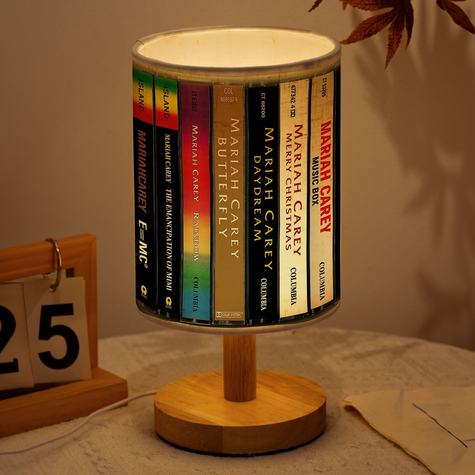 Retro Music Album Spine Fabric Lamp A Tribute to Iconic Pop Classics