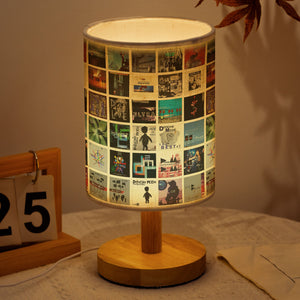 Depeche Mode Album Cover Collage Table Fabric Lamp