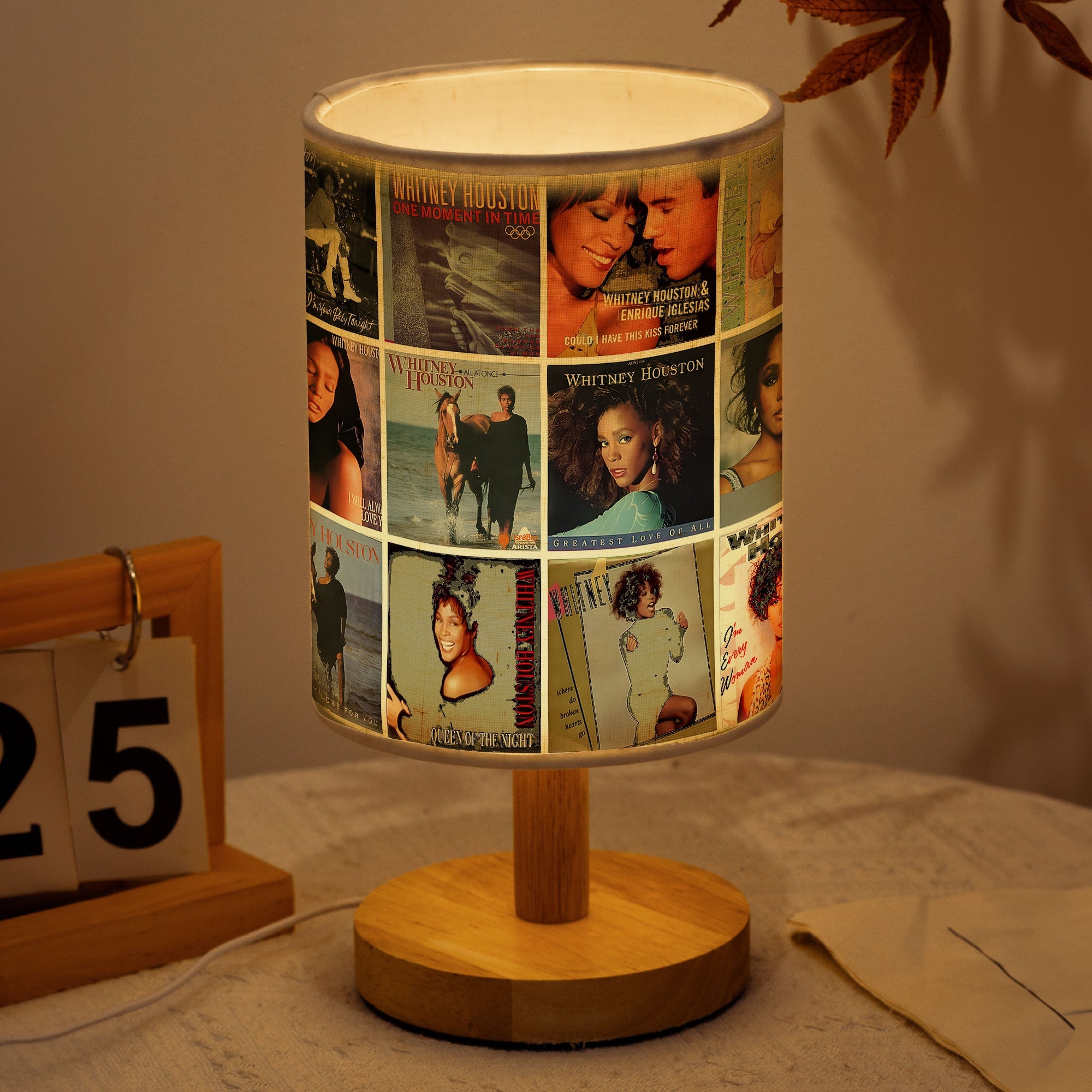 Whitney Houston Album Cover Lamp Retro Music Legend Table Light