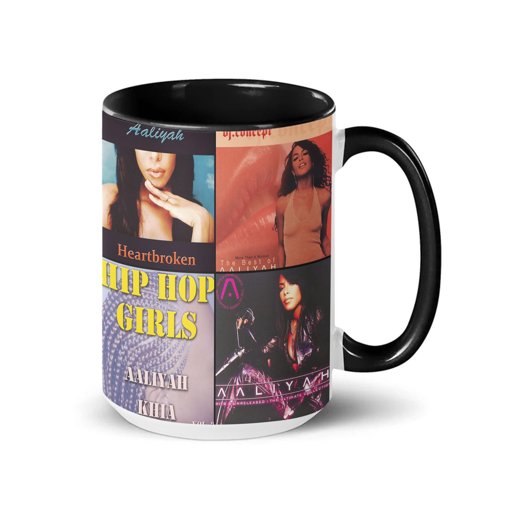 Aaliyah Accent Mug R&B Icon Album Cover Collage Gift