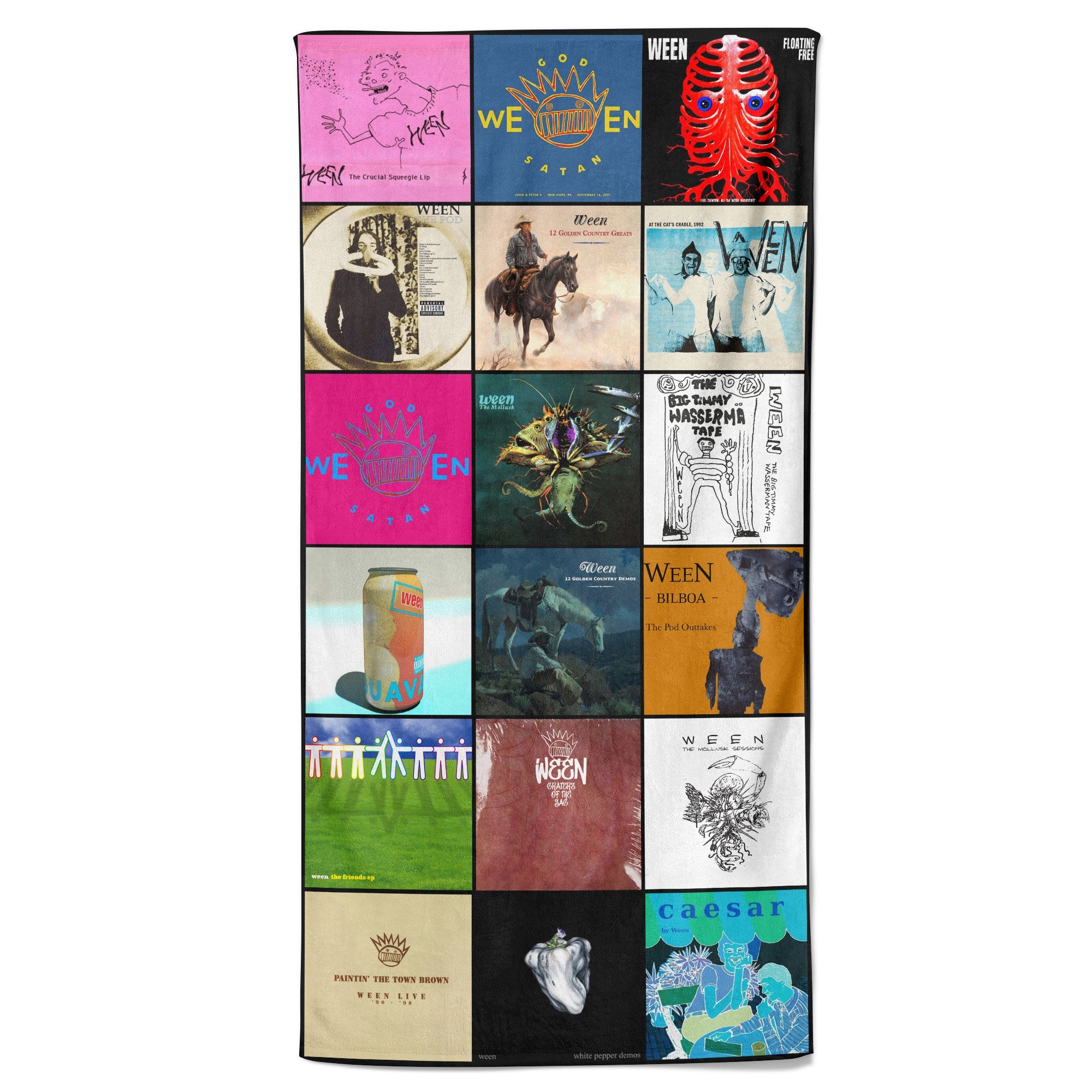 Ween Beach Towel Album Cover Collage Classic Rock Towel