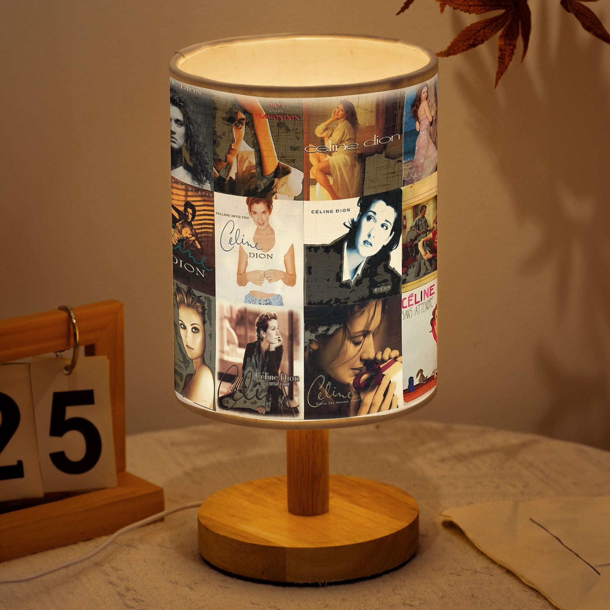 Céline Dion Album Art Collage Lamp