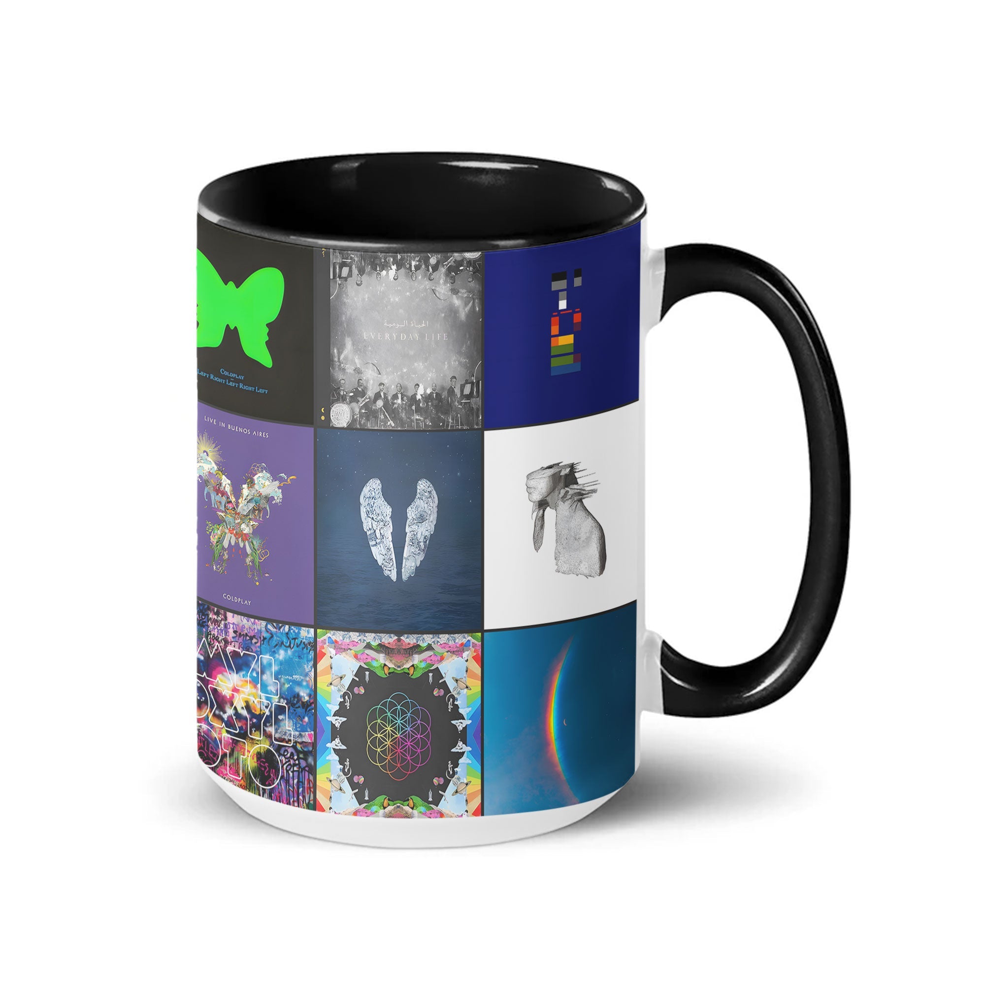 Coldplay Accent Mug Classic Album Cover Collage Gift