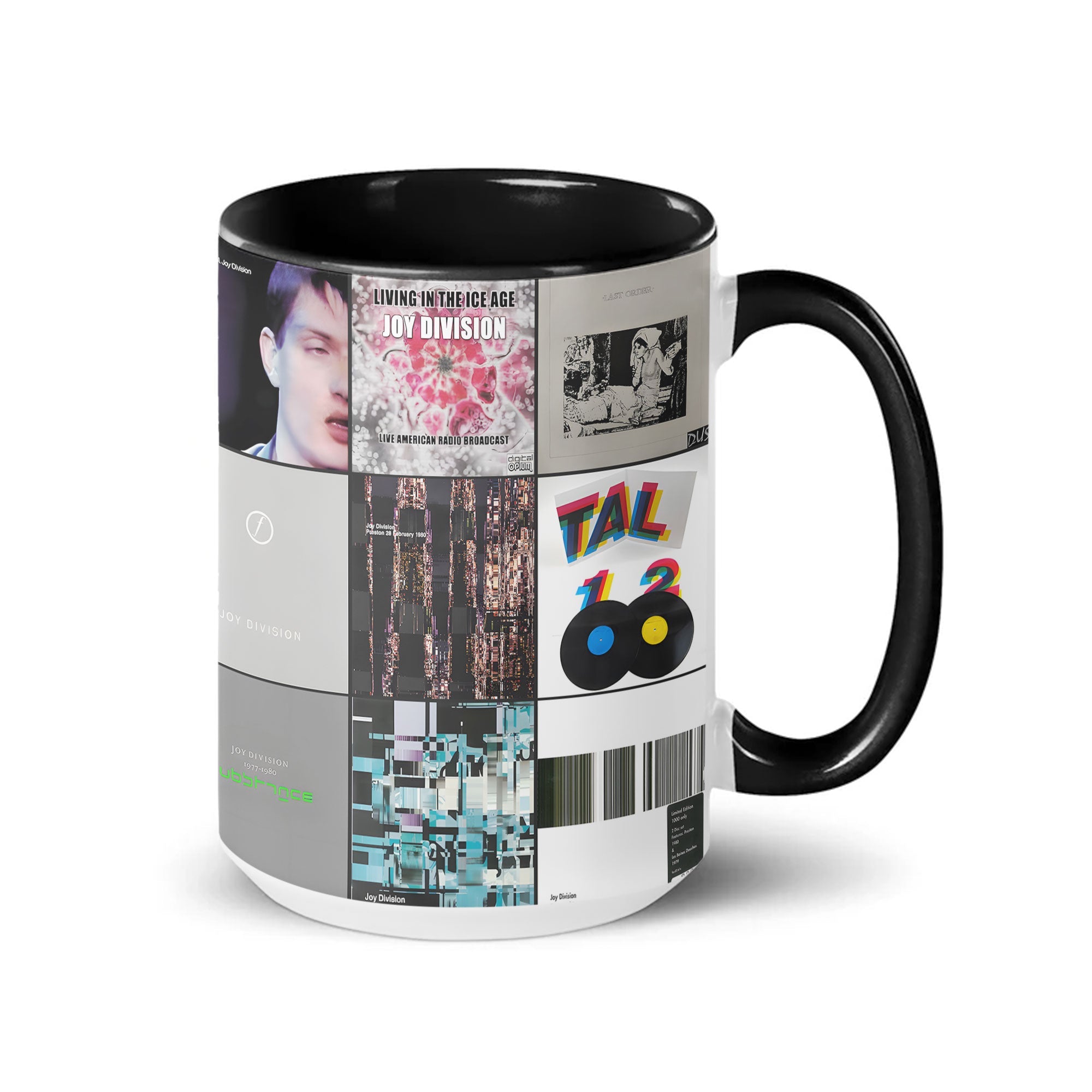 Joy Division Accent Mug Iconic Album Art Collage for True Fans
