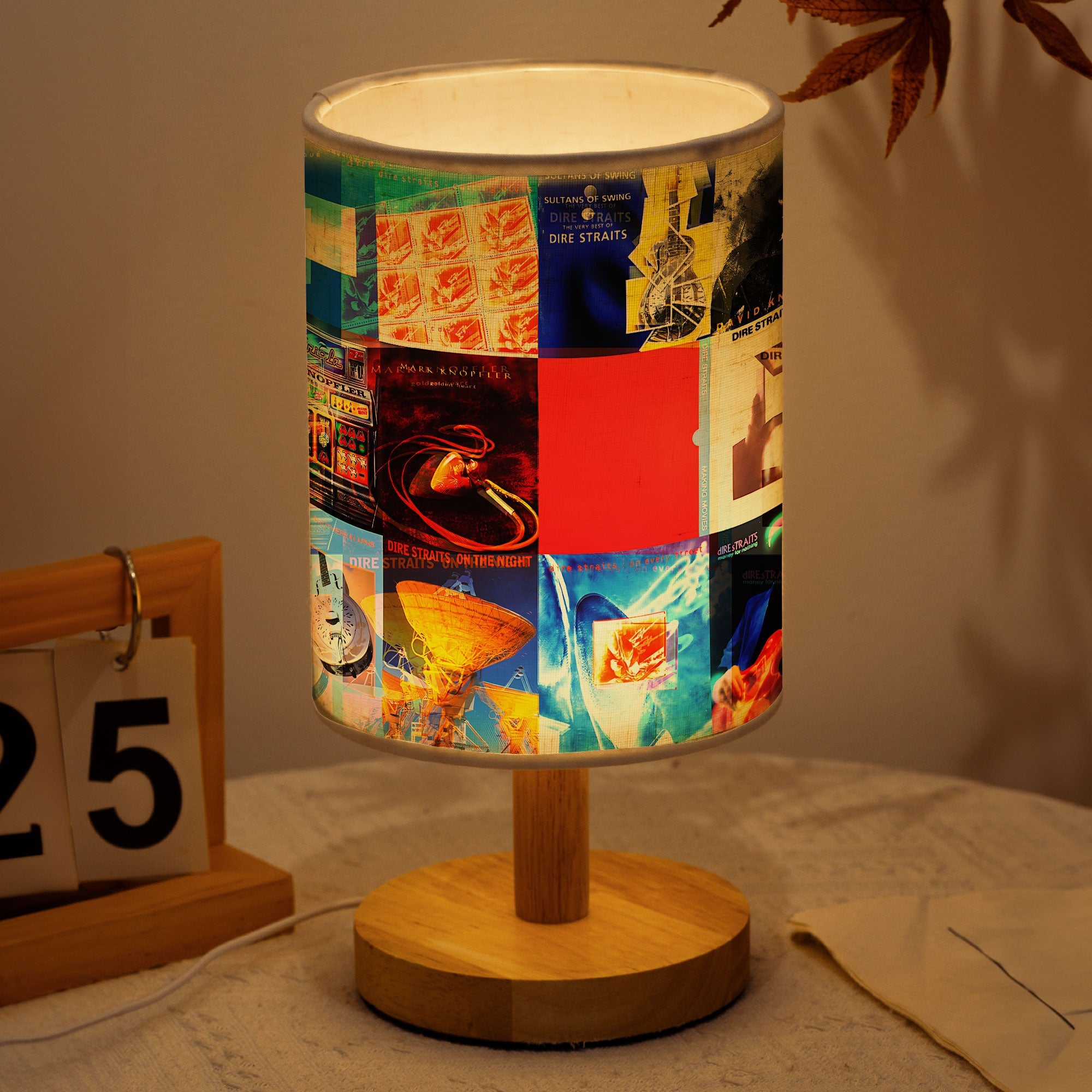 Dire Straits Album Fabric Lamp A Classic Rock Glow