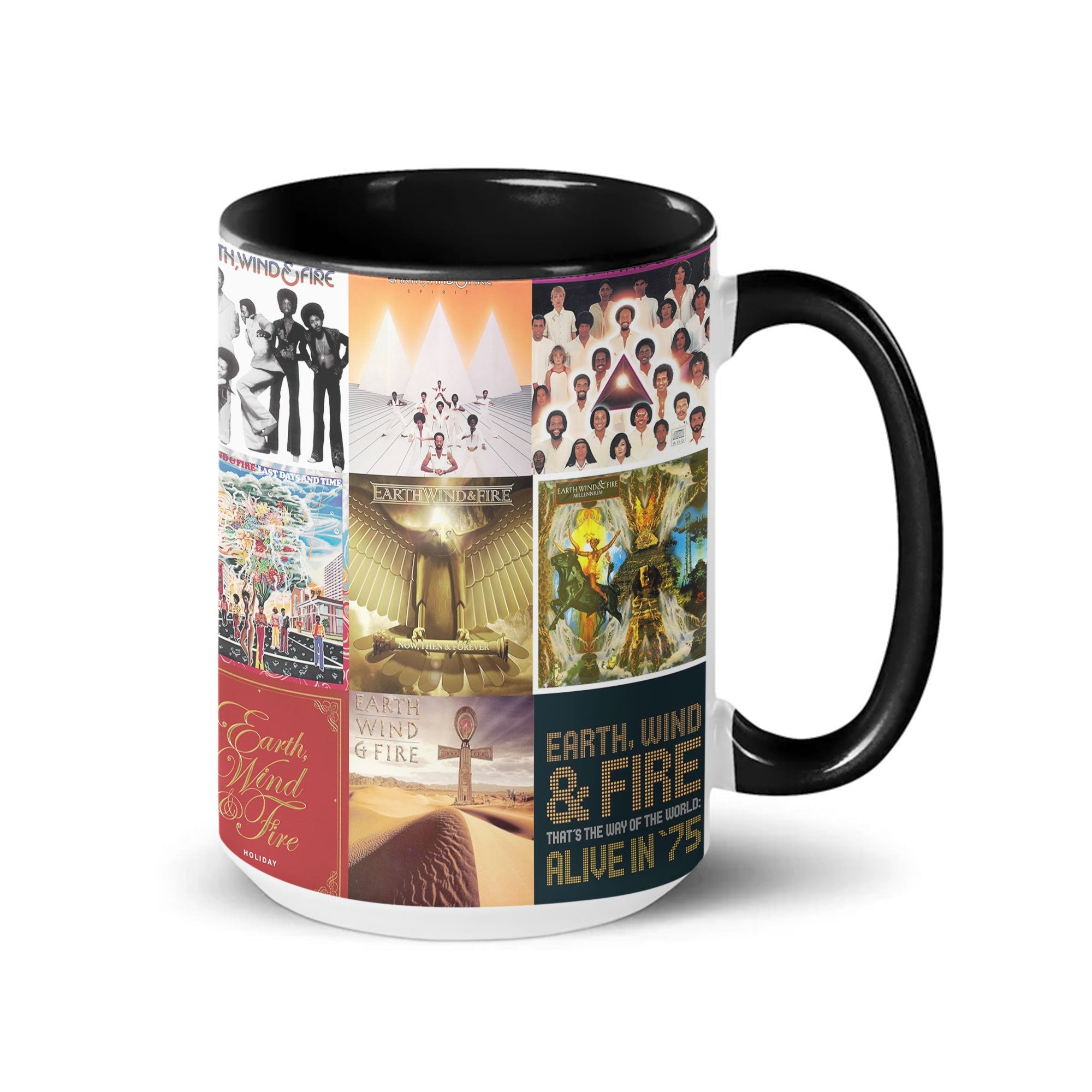 Earth, Wind & Fire Accent Mug Iconic Album Cover Collage Gift
