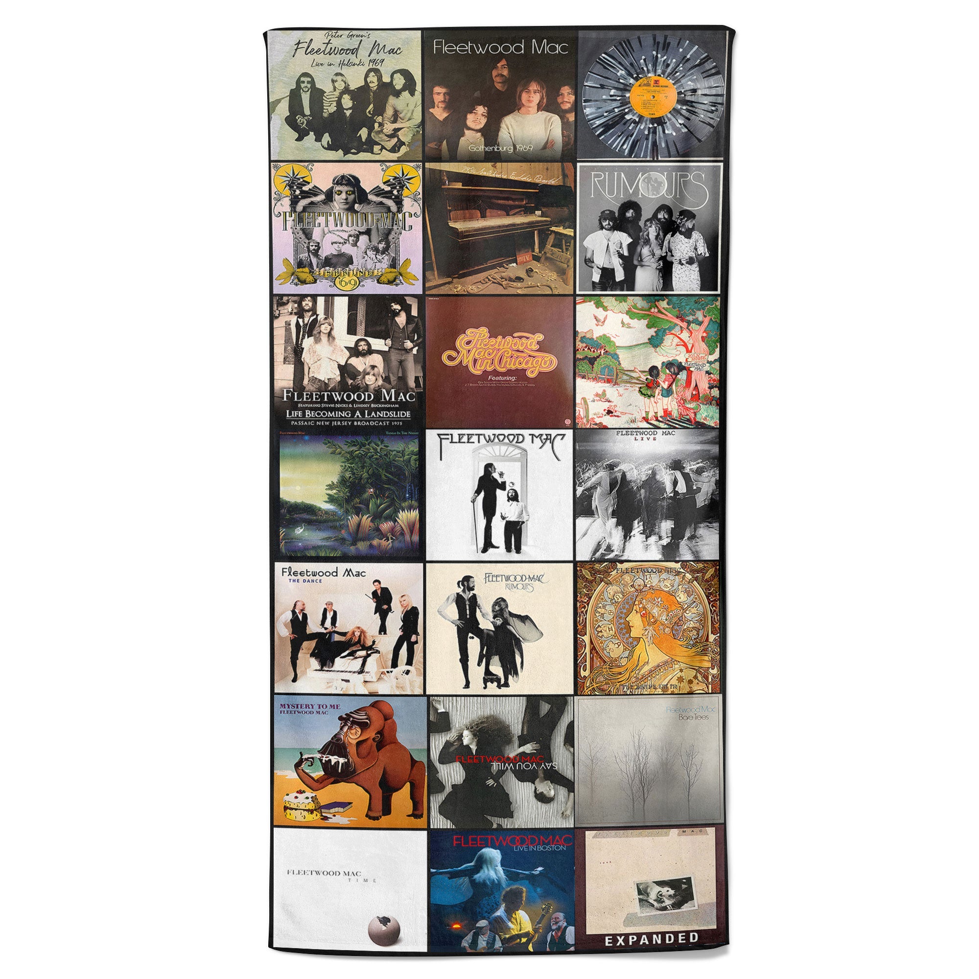 Fleetwood Mac Beach Towel Album Cover Collage Classic Rock Towel