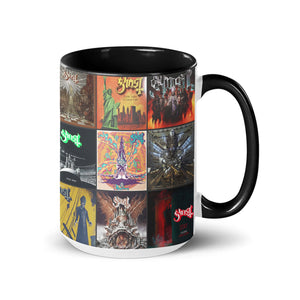 Ghost Band Accent Mug Classic Album Cover Collage Gift for Metal Music Fans