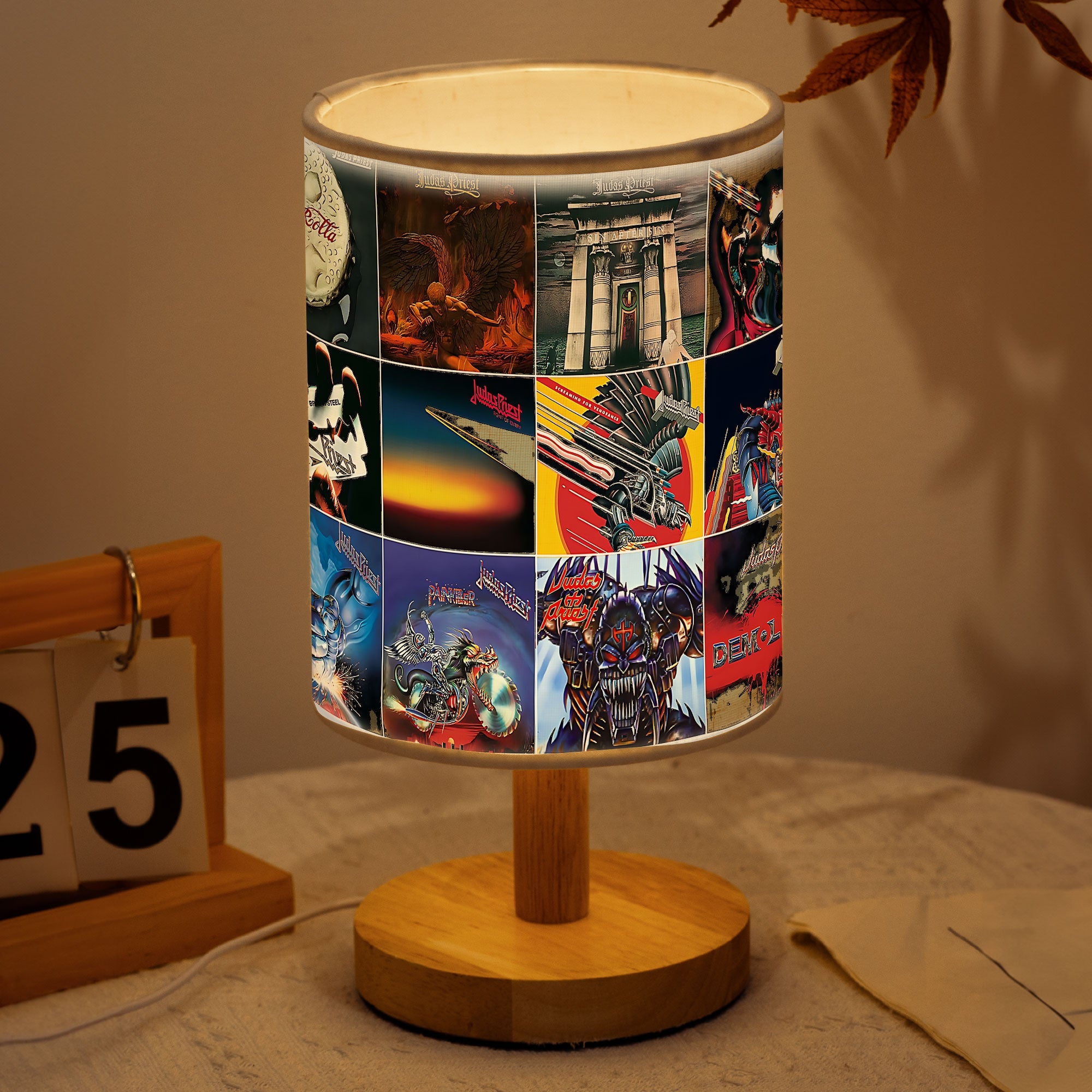 Judas Priest Albums Fabric Lamp A Tribute to the Gods of Heavy Metal