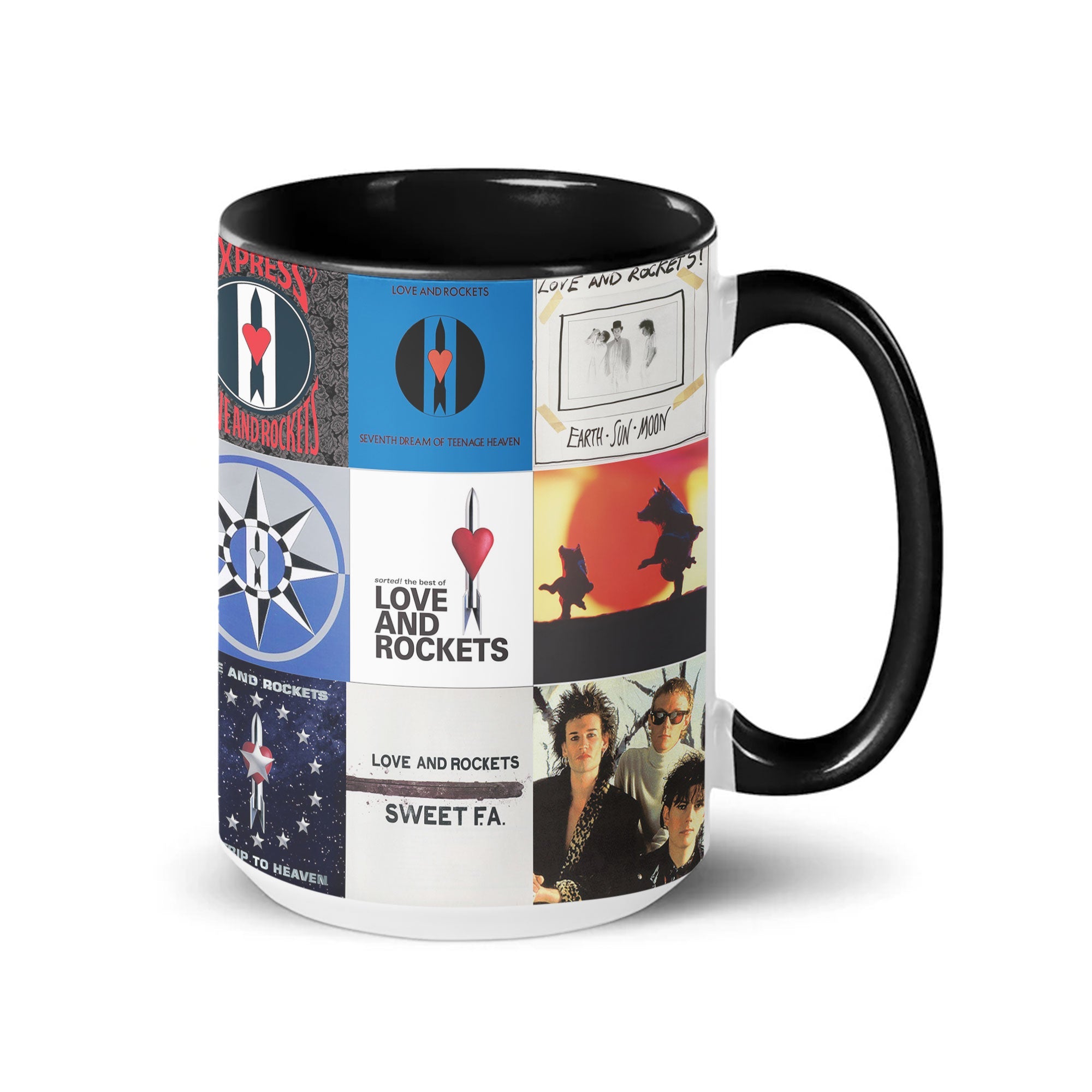 Love and Rockets Accent Mug Album Cover Collage Gift