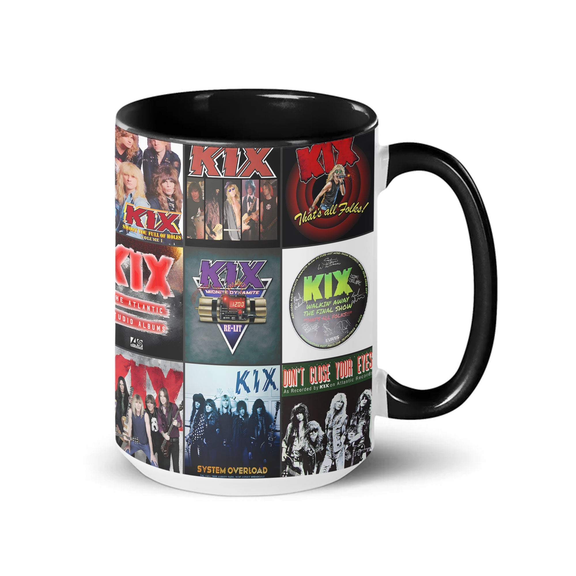 Kix Accent Mug Hard Rock Album Cover Collage Gift