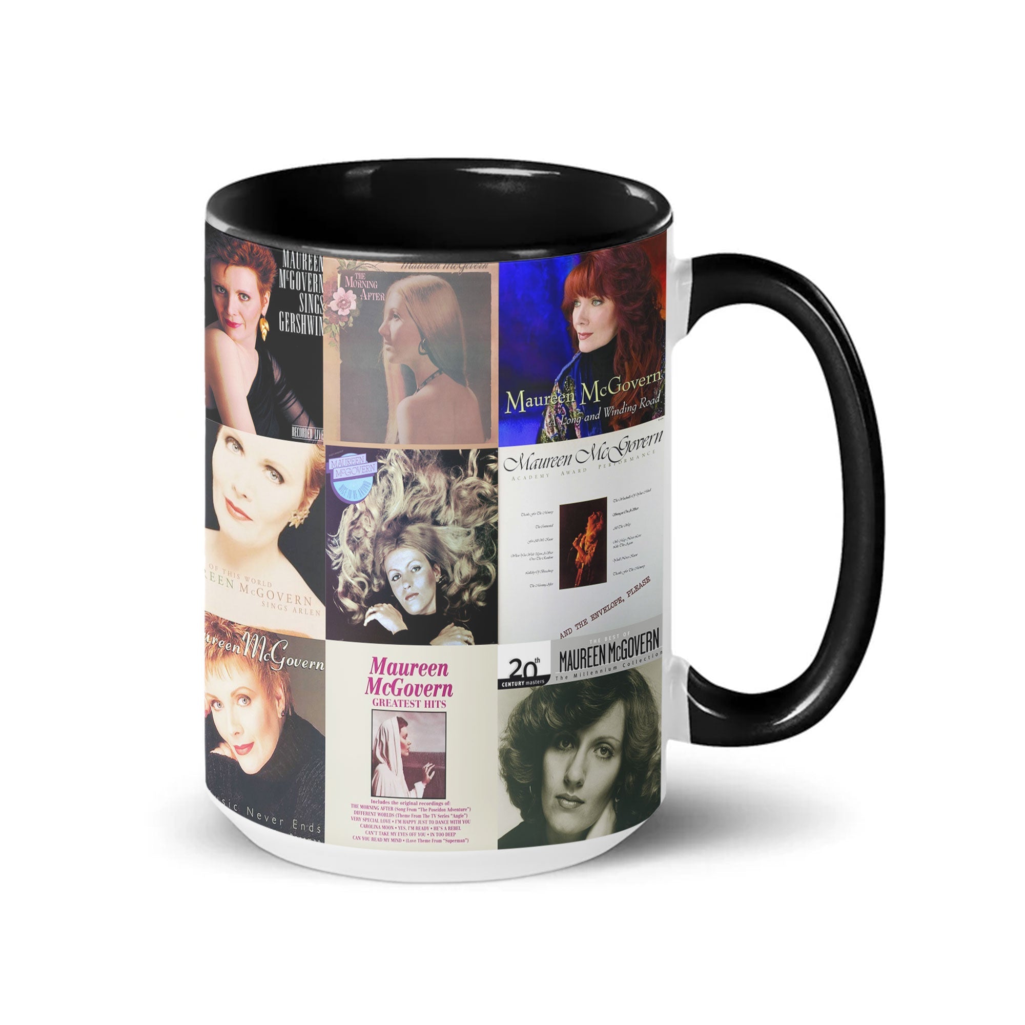 Maureen McGovern Accent Mug Classic Vocal Icon Album Cover Collage Gift