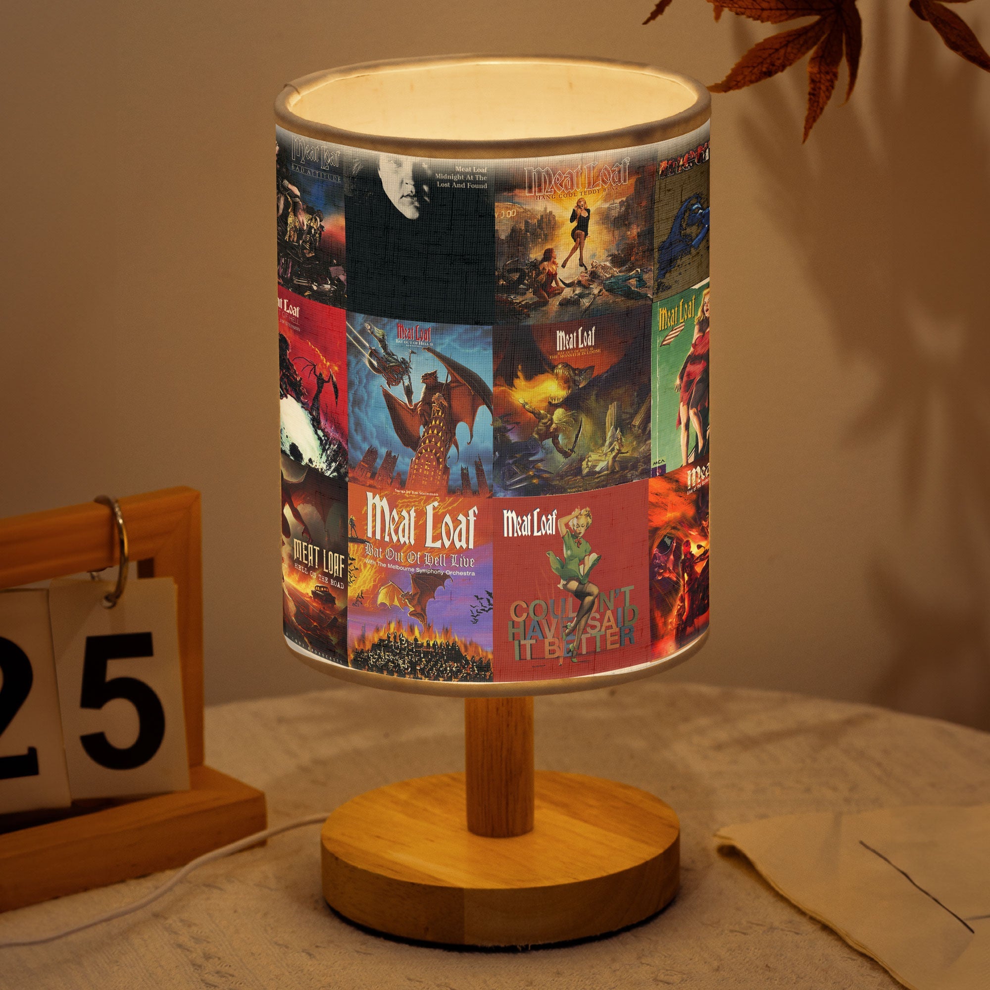 Meat Loaf Album Art Fabric Lamp Rock Opera Glow 🎤🔥