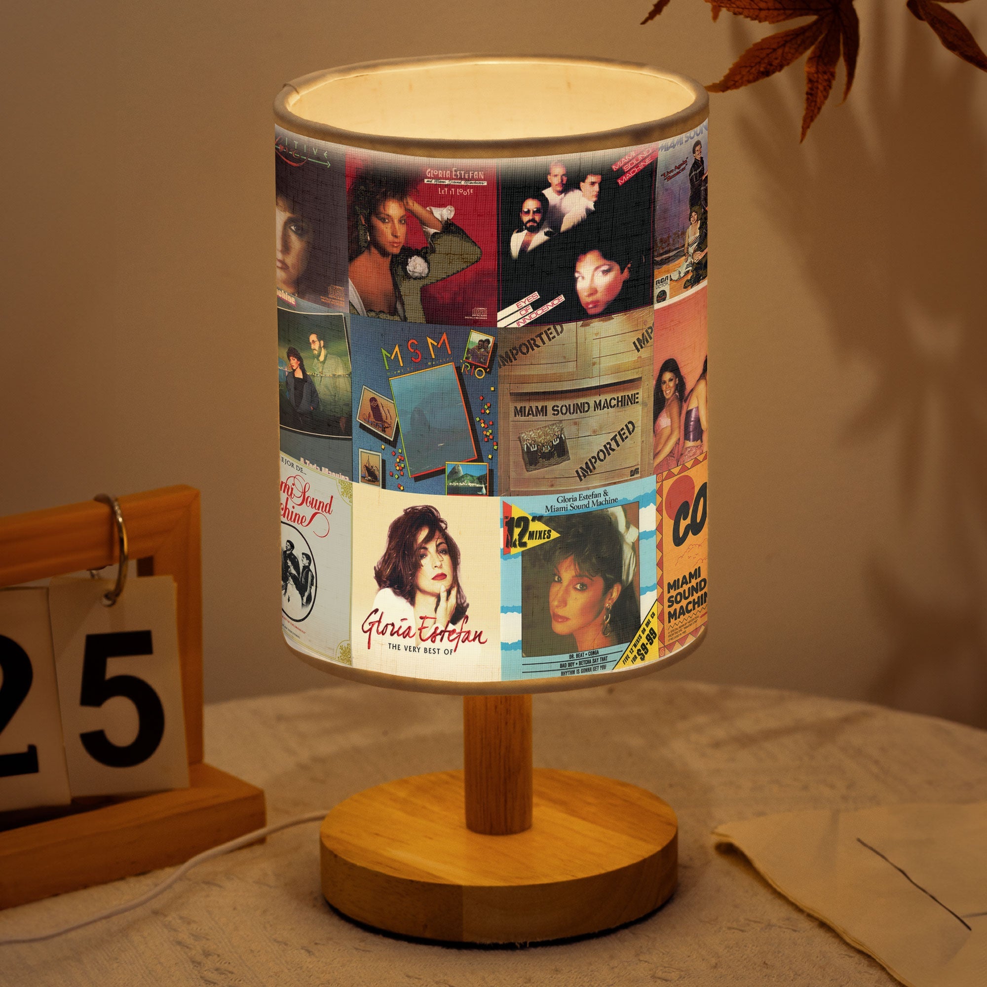Gloria Estefan & Miami Sound Machine Albums Lamp Retro Latin Pop Table Light