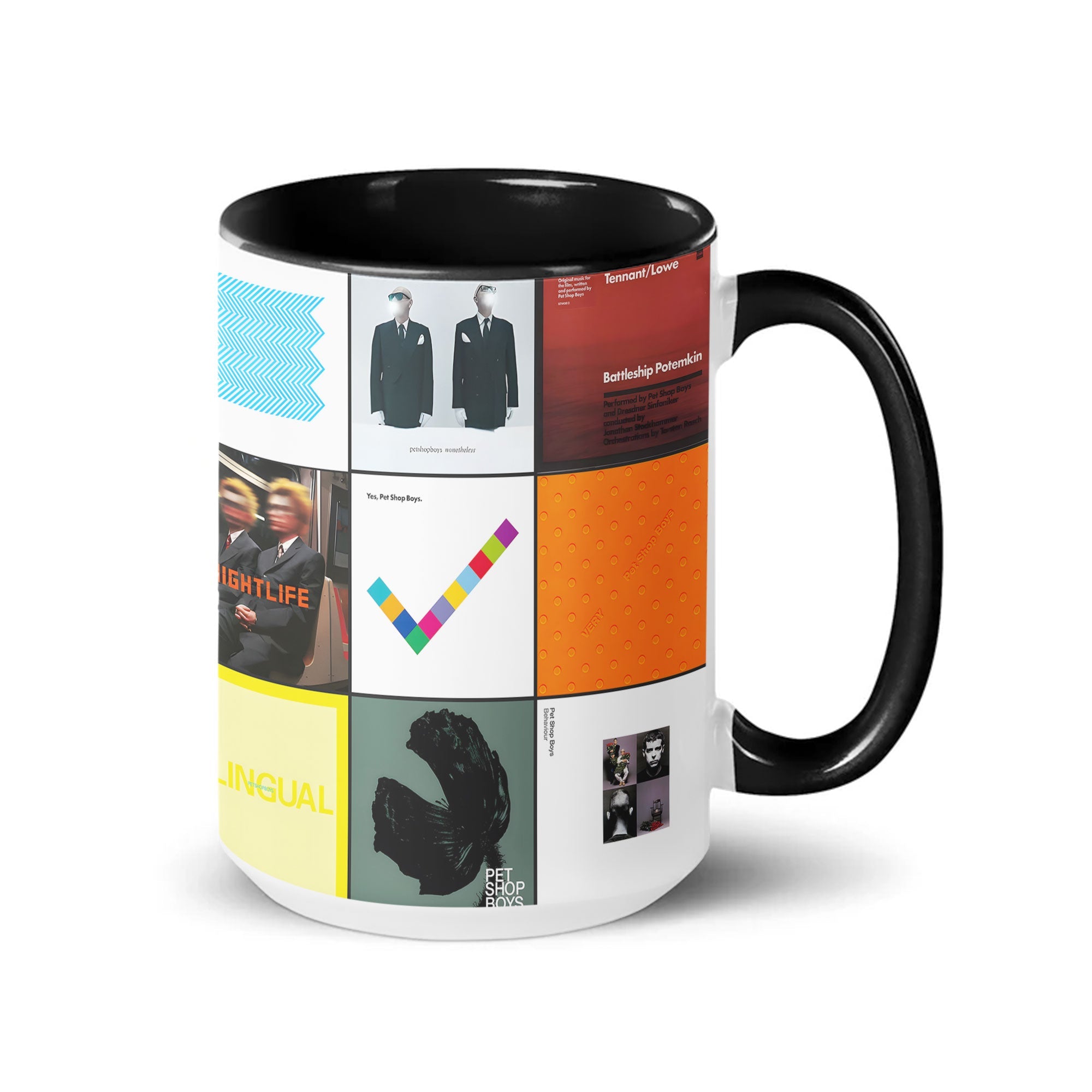 Pet Shop Boys Accent Mug Modern Album Art Collage Gift