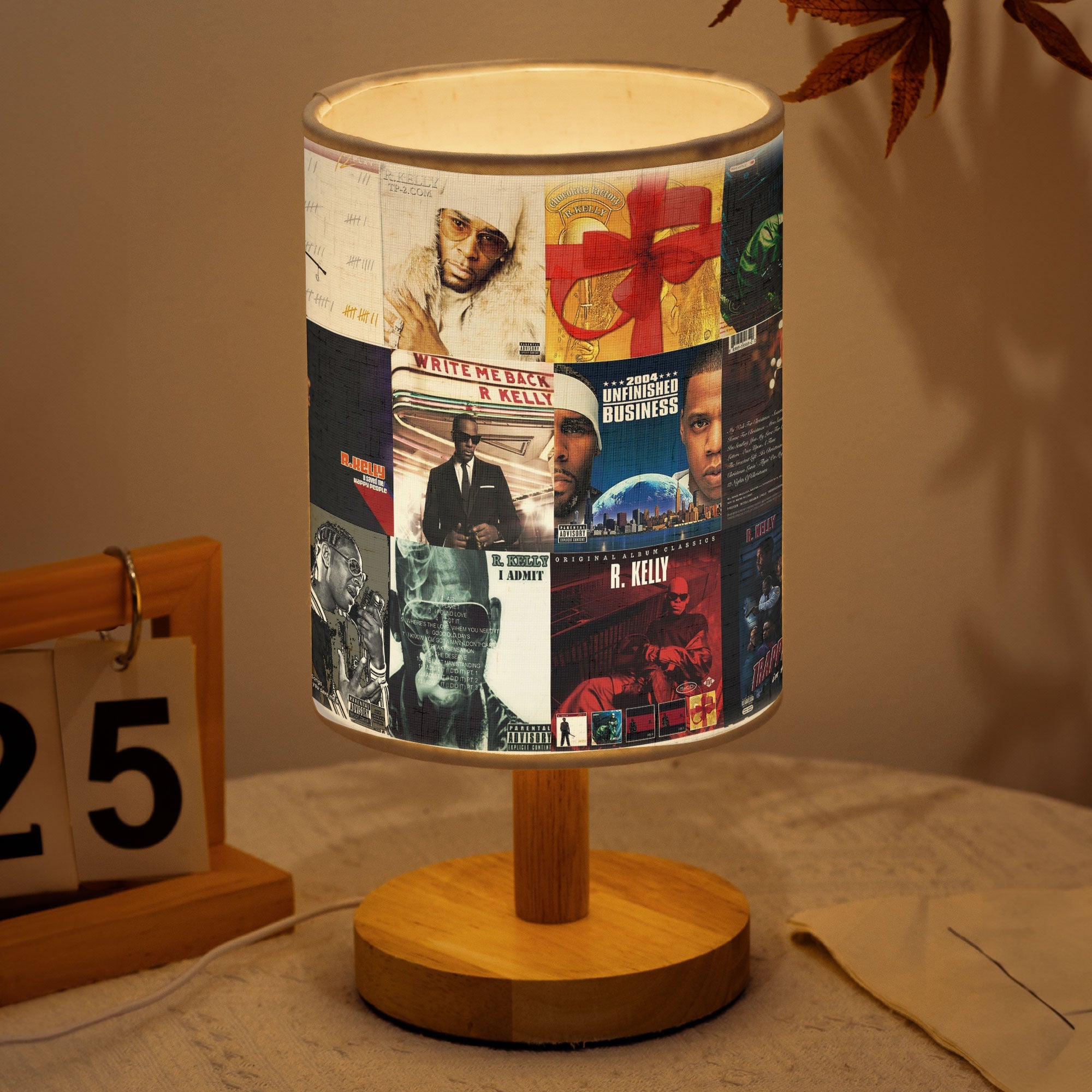 R&B Soul Glow R. Kelly Albums Fabric Lamp