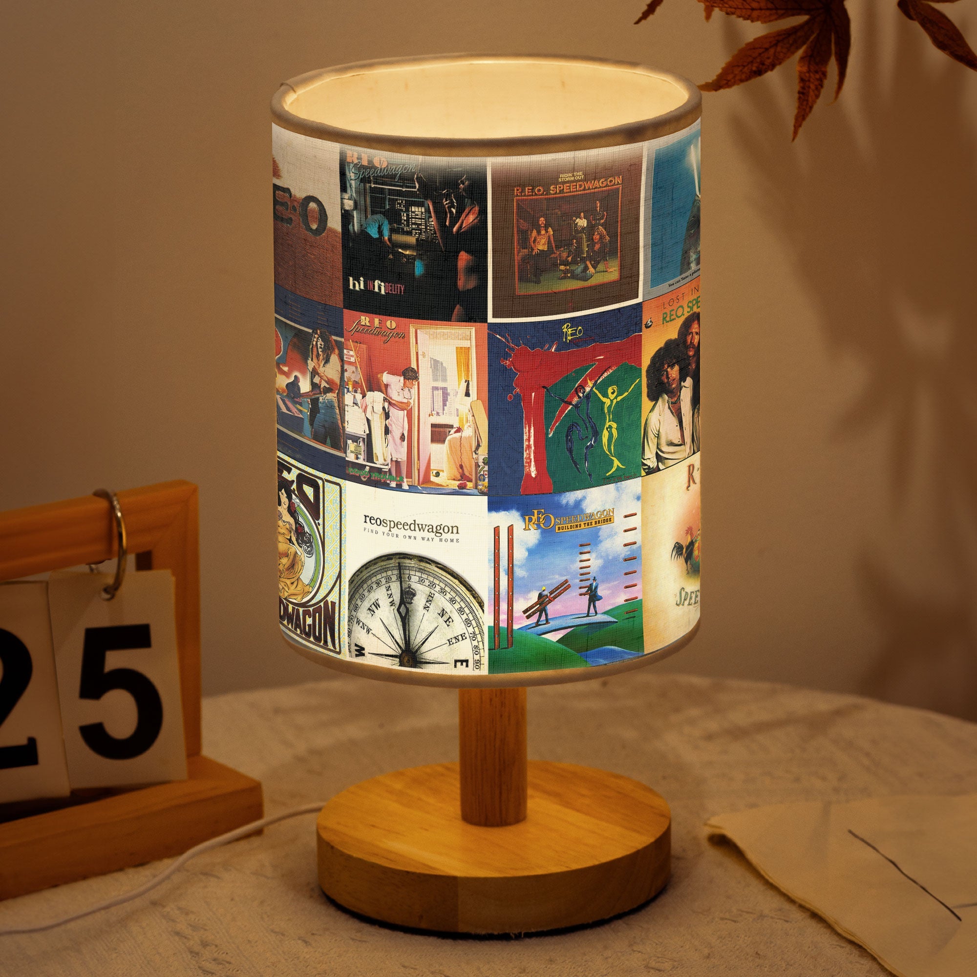 REO Speedwagon Album Art Fabric Lamp Rock Classics Collection ⚡