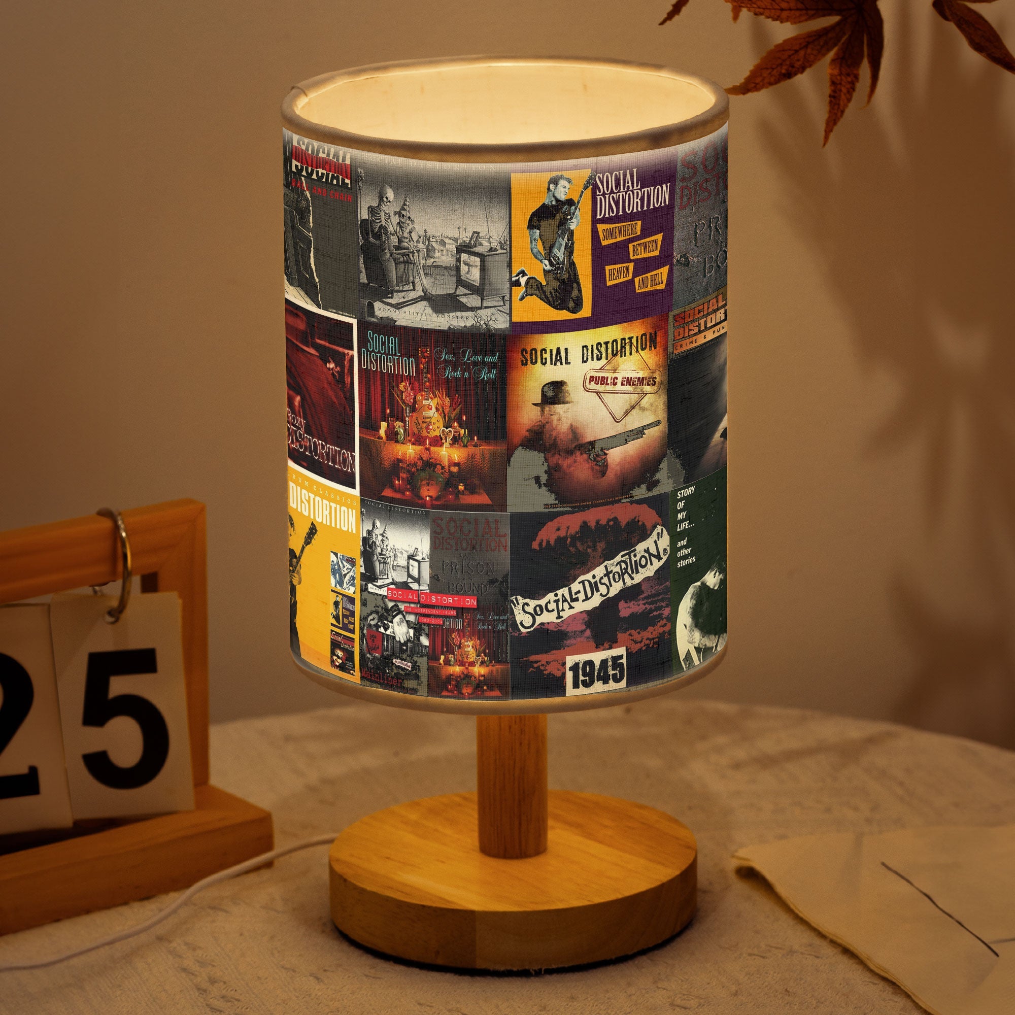 Punk Spirit Glow Social Distortion Albums Fabric Lamp