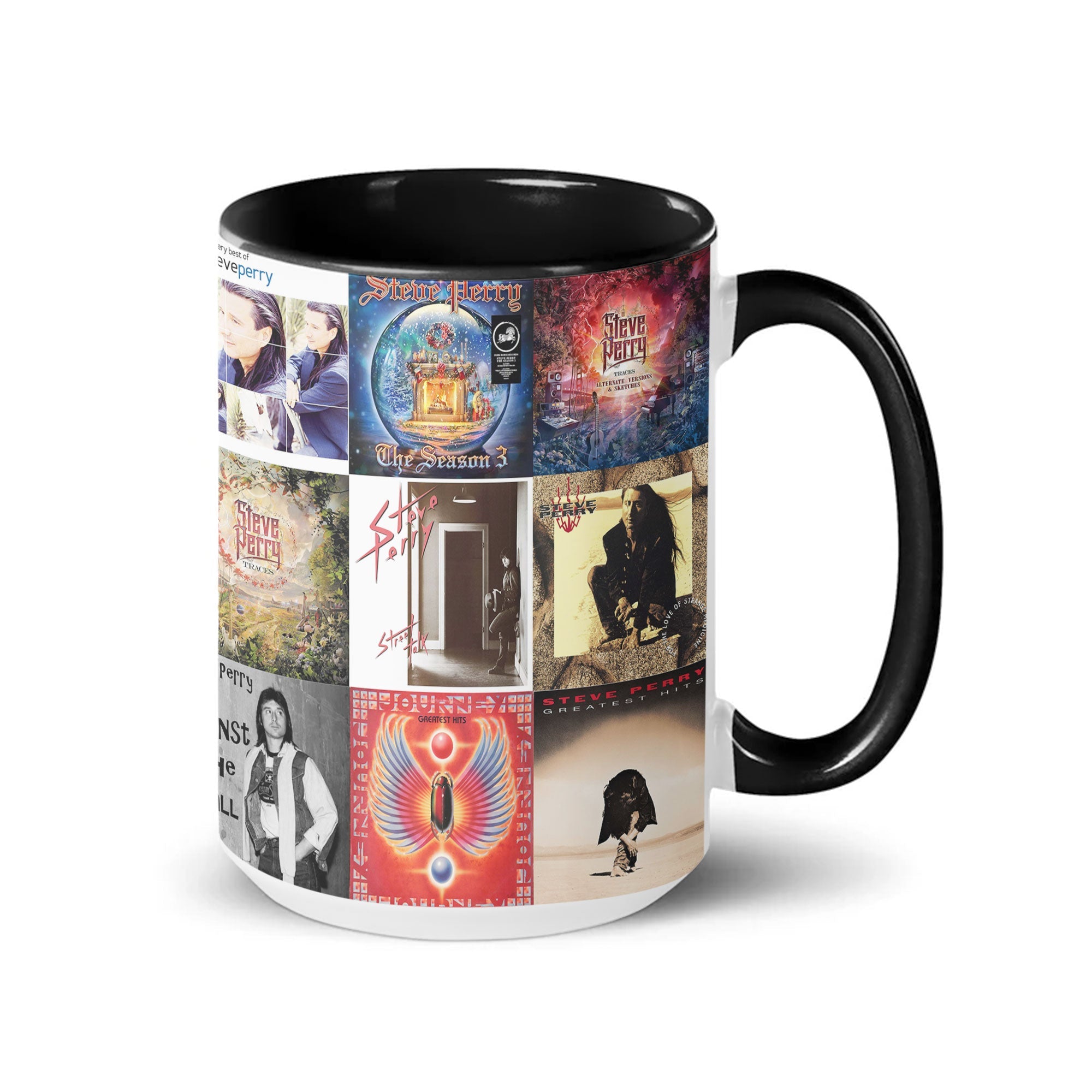 Steve Perry Accent Mug Rock Legend Album Collage Gift