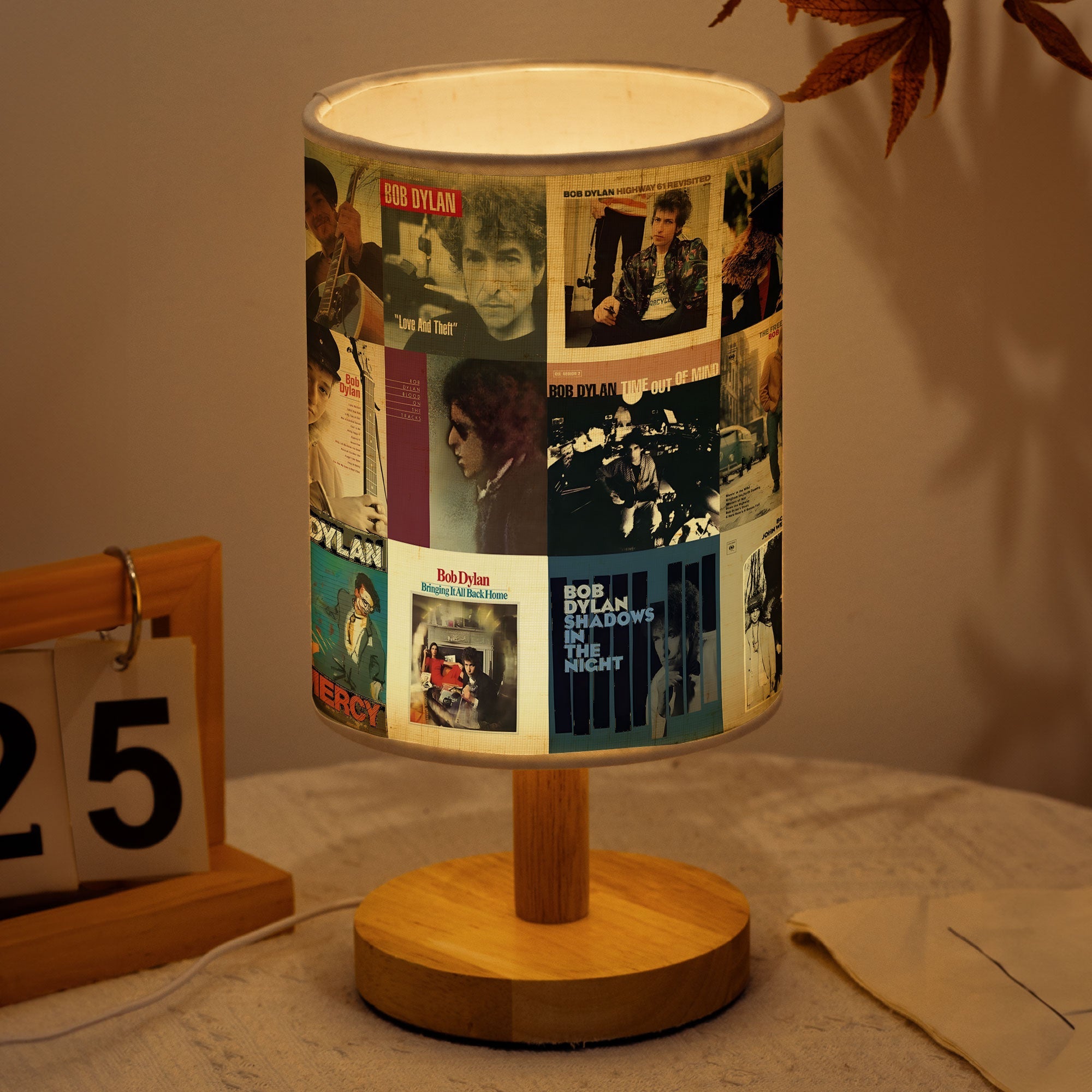Bob Dylan Album Cover Table Lamp Retro Music Decor for Fans