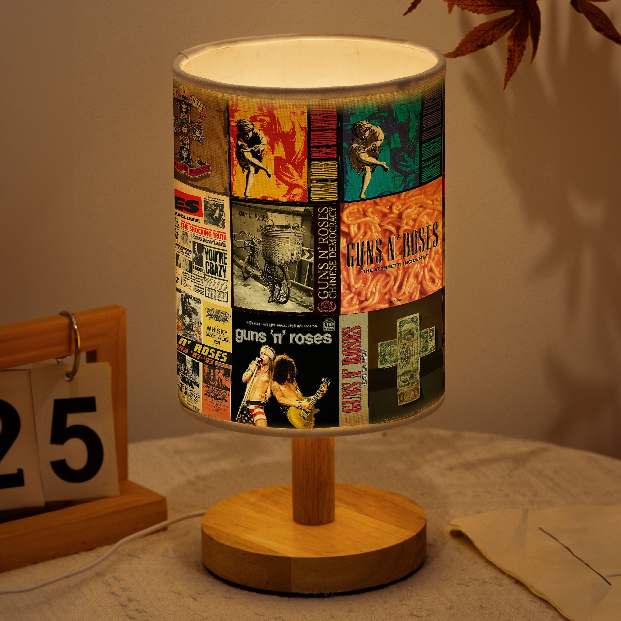 Guns N’ Roses Album Cover Lamp Rock Band Music Table Light