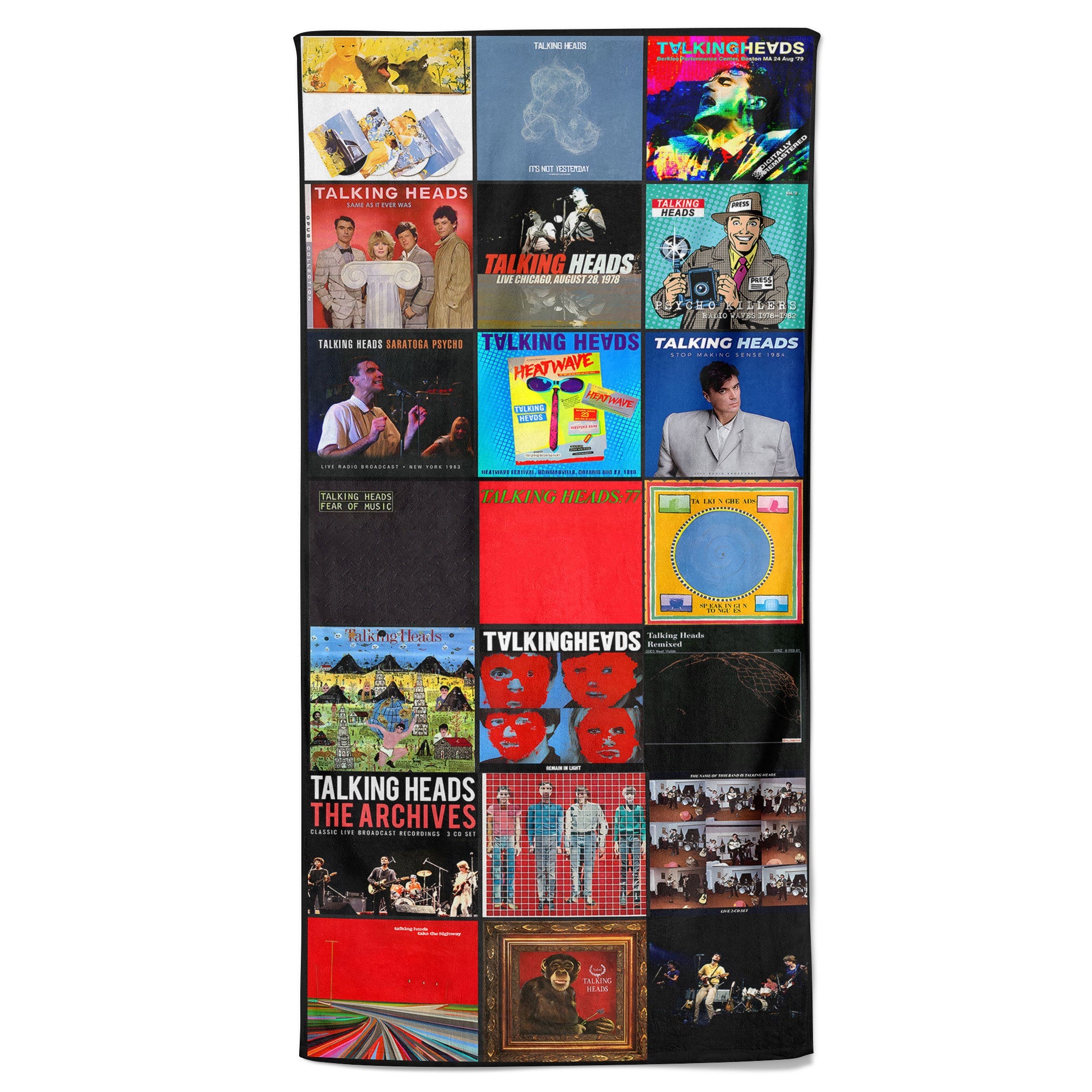 Talking Heads Beach Towel Album Cover Collage Classic Rock Towel