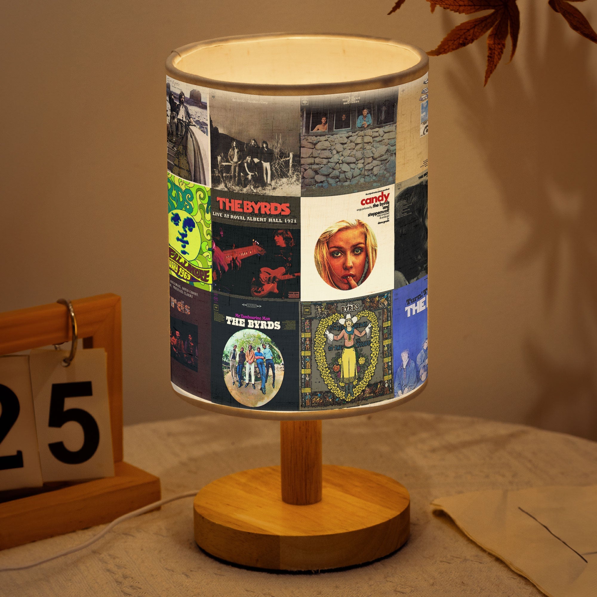 The Byrds Album Art Table Lamp Classic Folk Rock Decorative Light