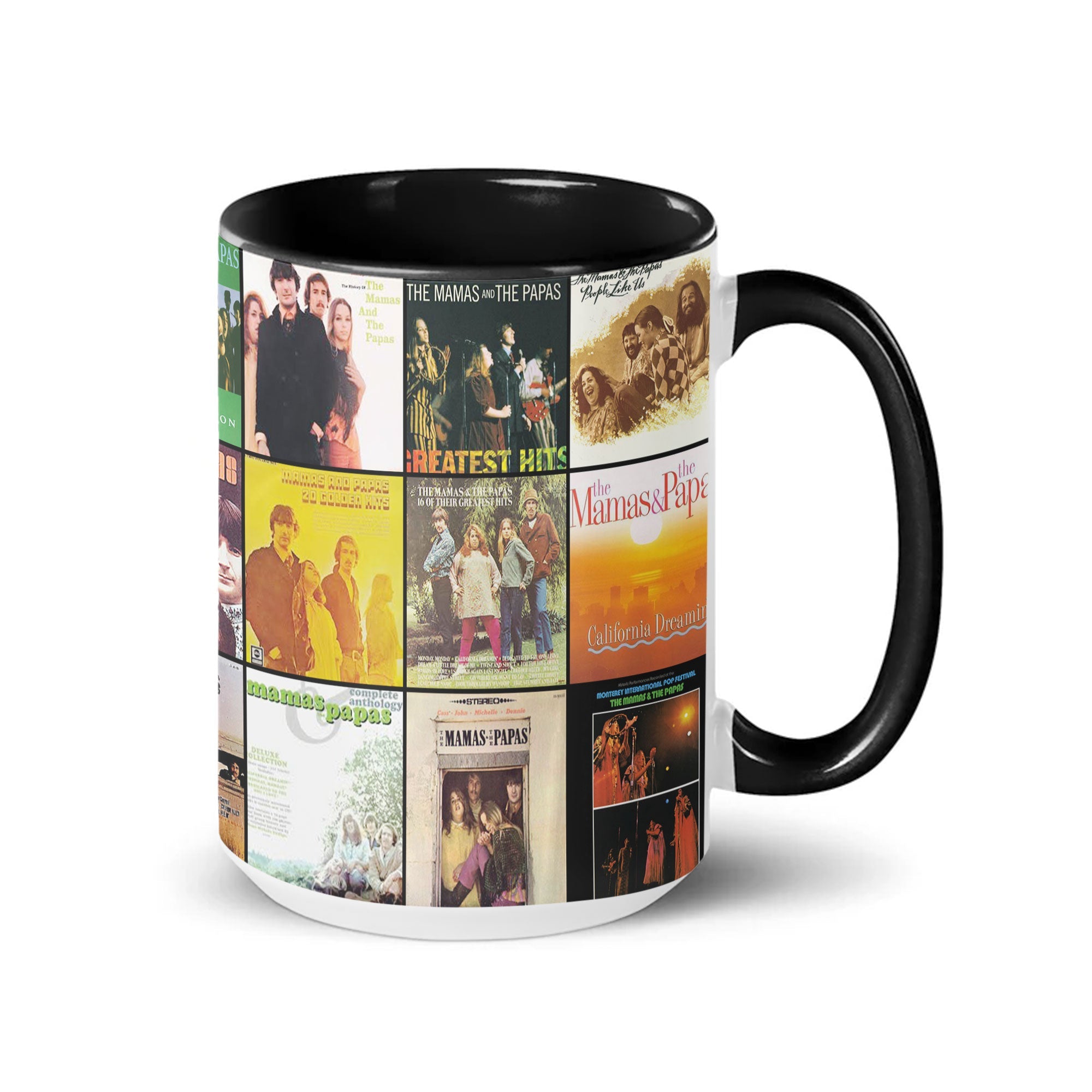 The Mamas & The Papas Accent Mug Folk-Rock Classics Album Collage Gift