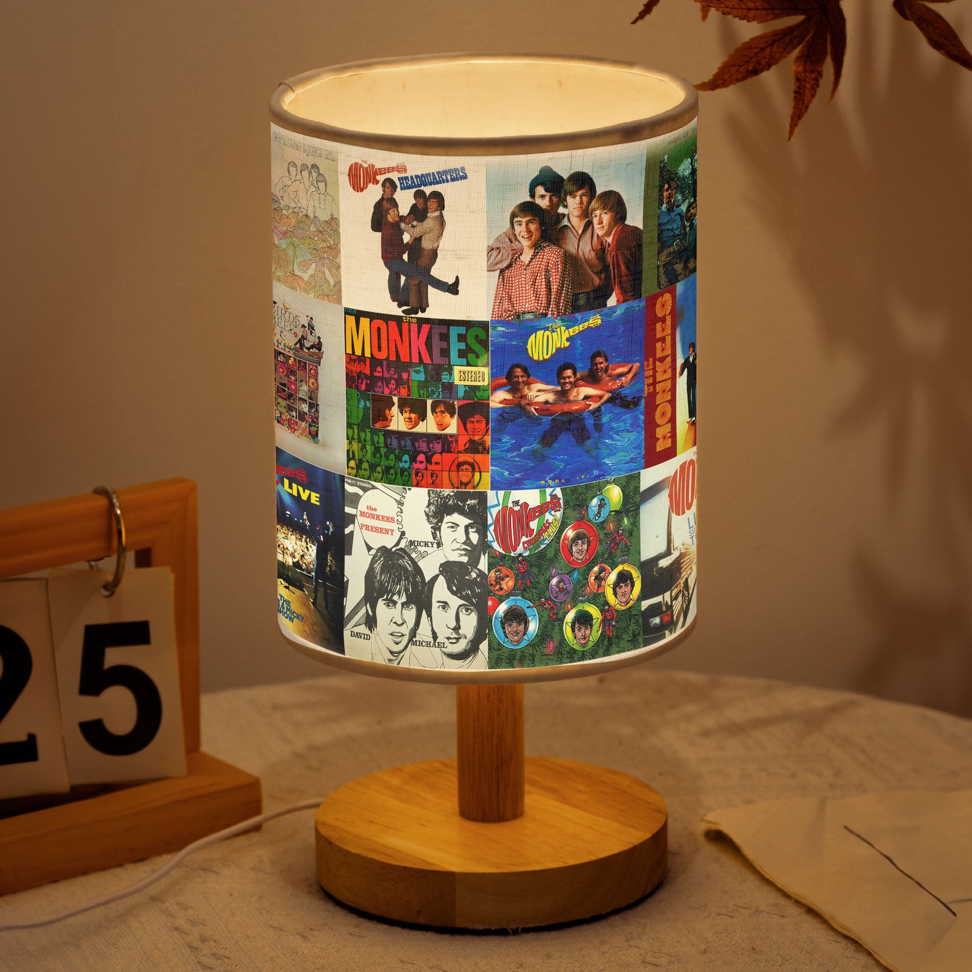 The Monkees Albums Lamp 60s Pop Rock Nostalgia Table Light