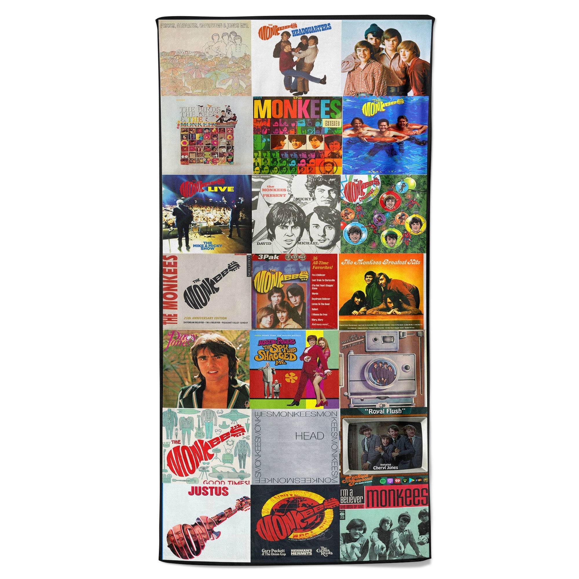 The Monkees Beach Towel Album Cover Collage Classic Rock Towel