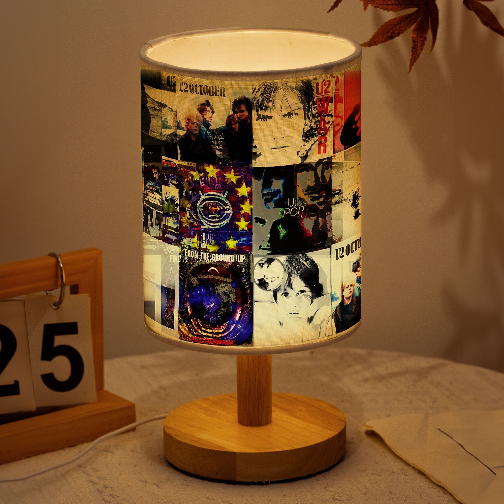 U2 Album Fabric Lamp Rock Legends Decorative Light