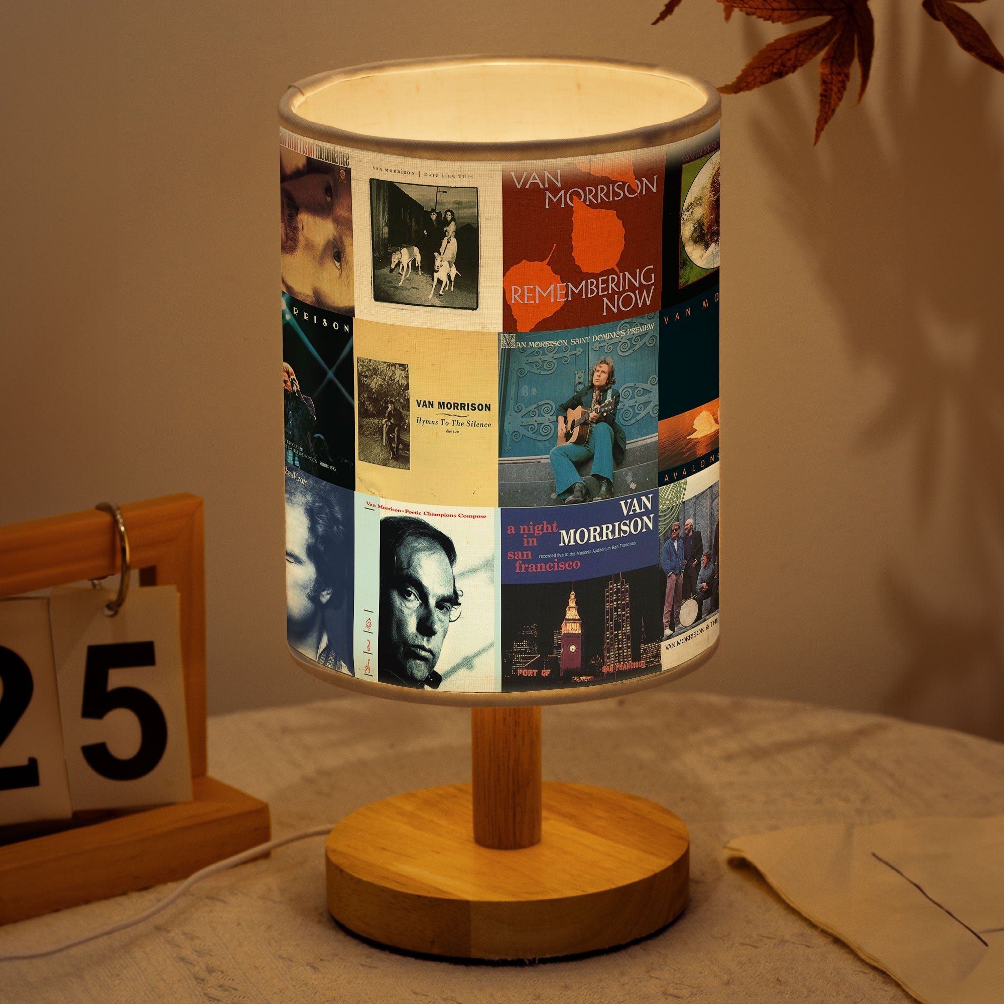 Van Morrison Albums Fabric Lamp Light That Shines with Soul and Poetry