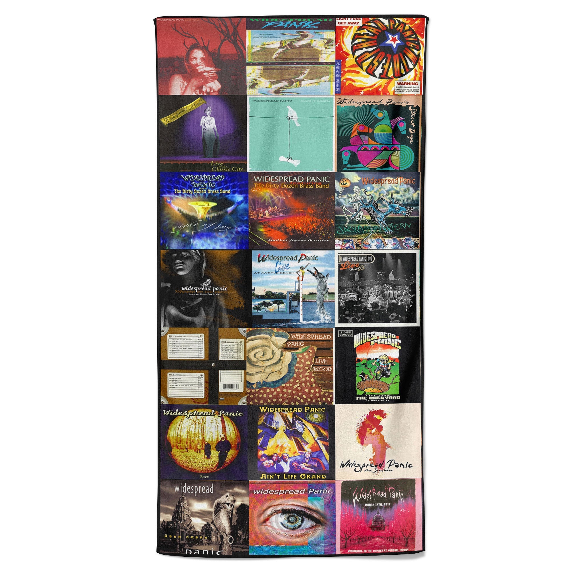 Widespread Panic Beach Towel Album Cover Collage Classic Rock Towel