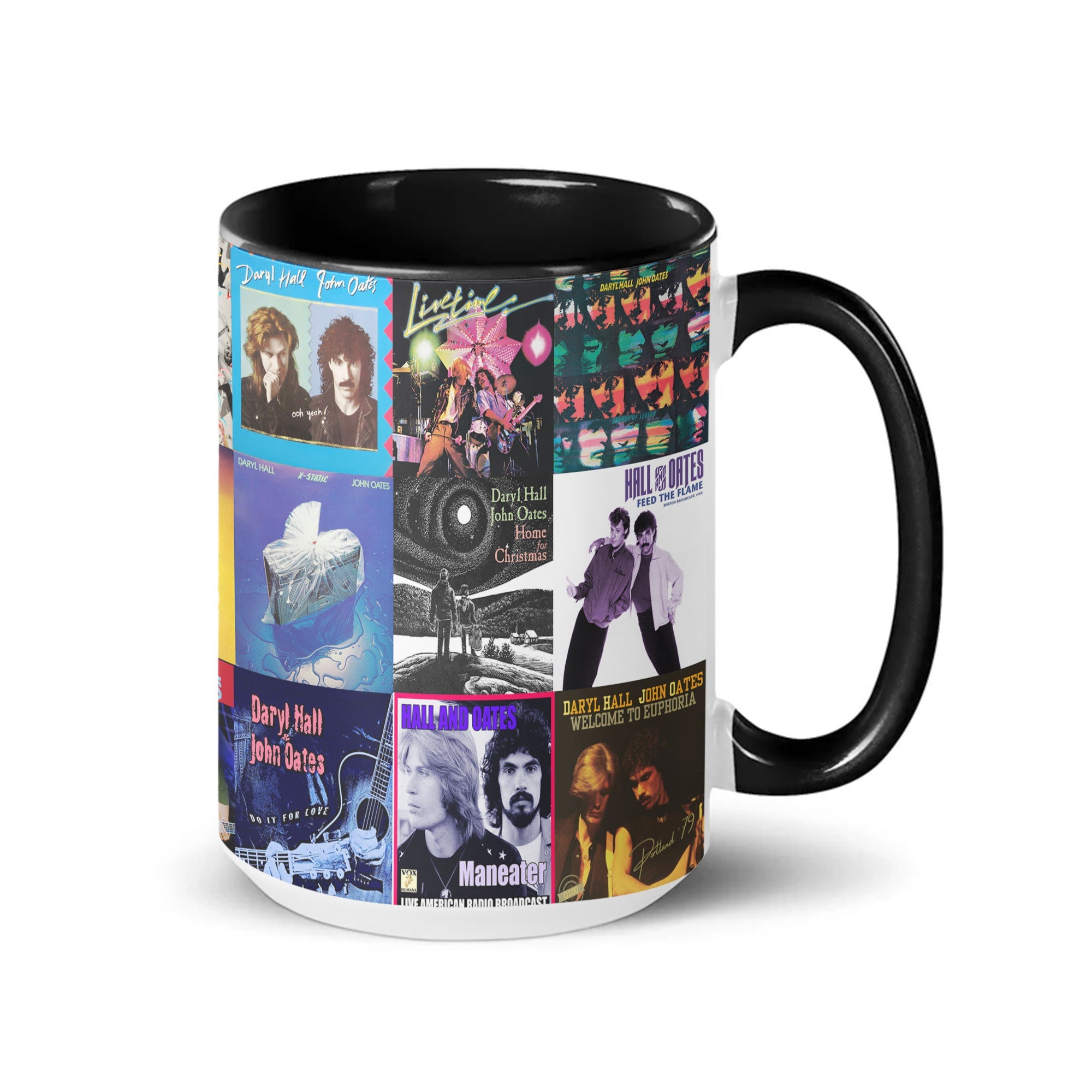 Daryl Hall & John Oates Accent Mug Classic Album Cover Collage Gift