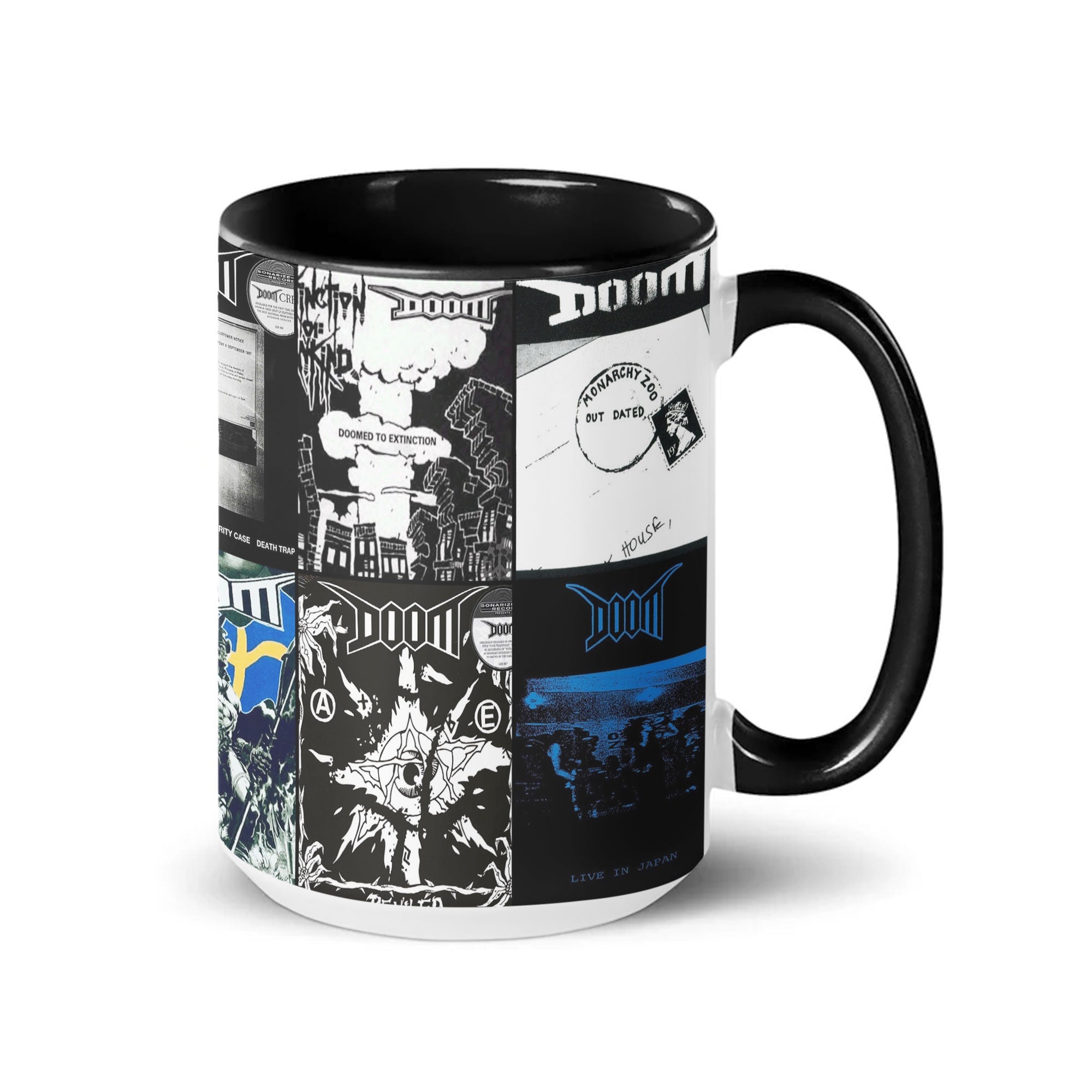Doom Accent Mug Classic Crust Punk Album Collage Gift