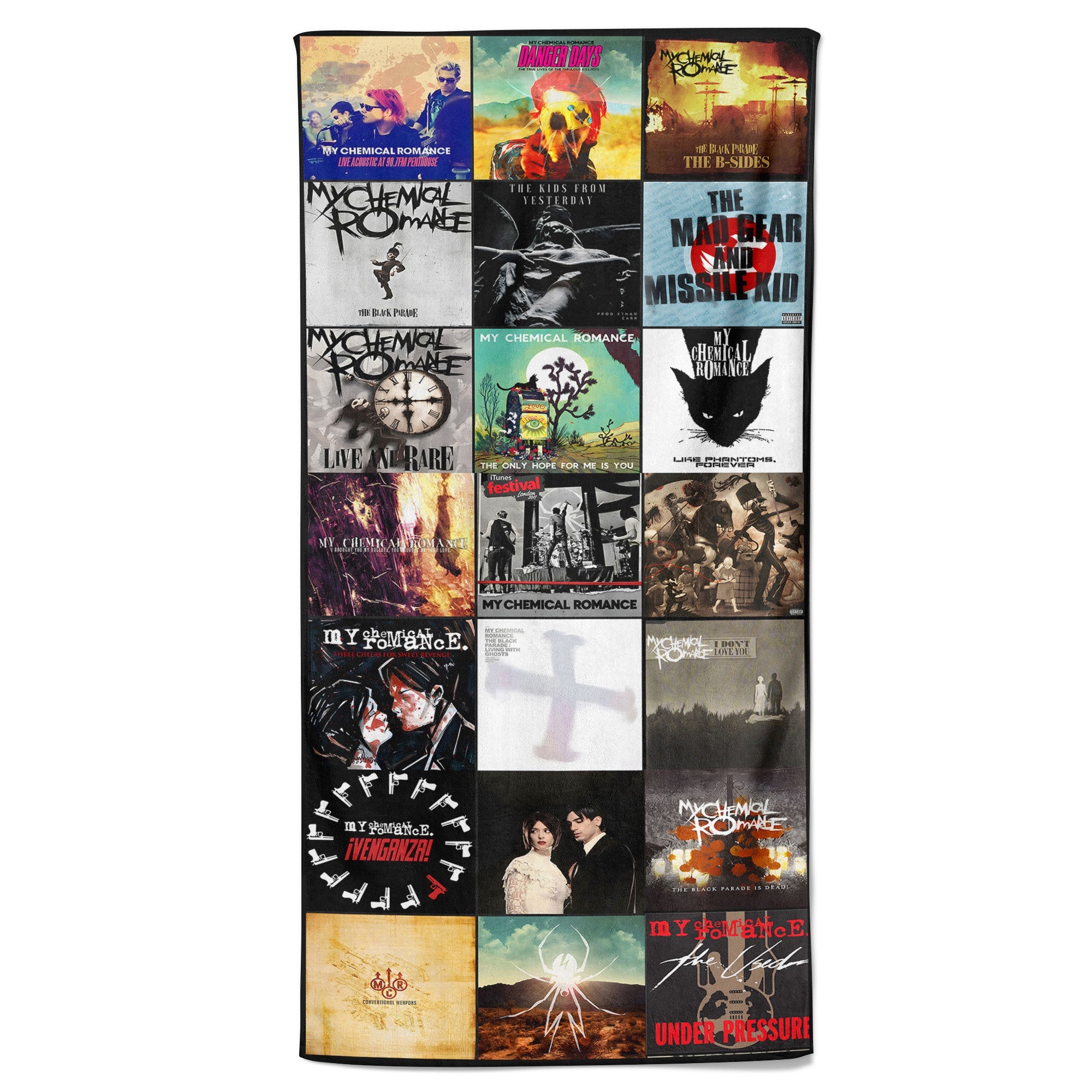 My Chemical Romance Beach Towel Album Cover Collage Classic Rock Towel