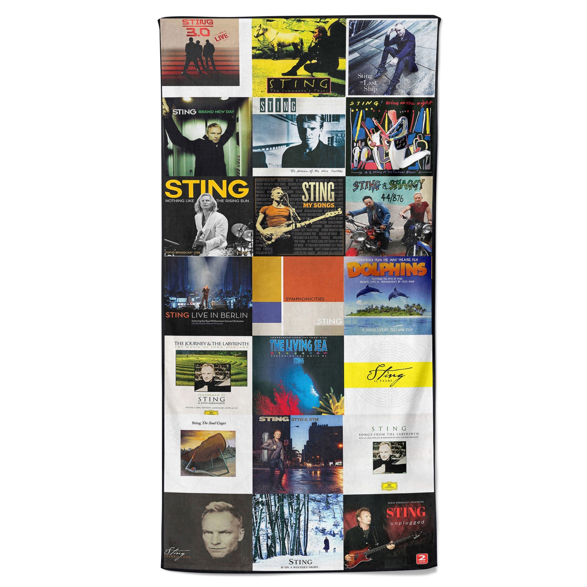 Sting Beach Towel Album Cover Collage Classic Rock Towel