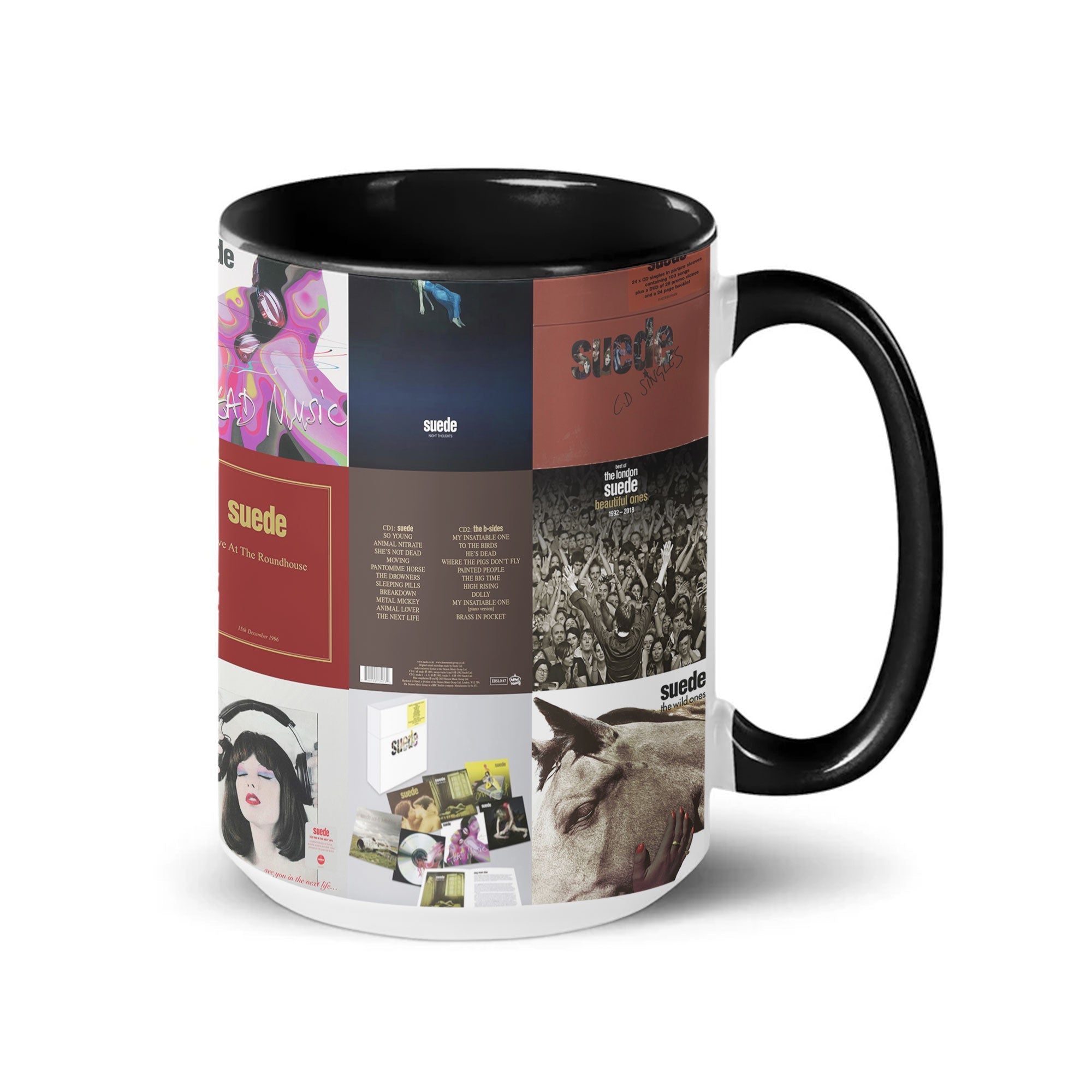 Suede Accent Mug Britpop Icons Album Cover Collage Gift