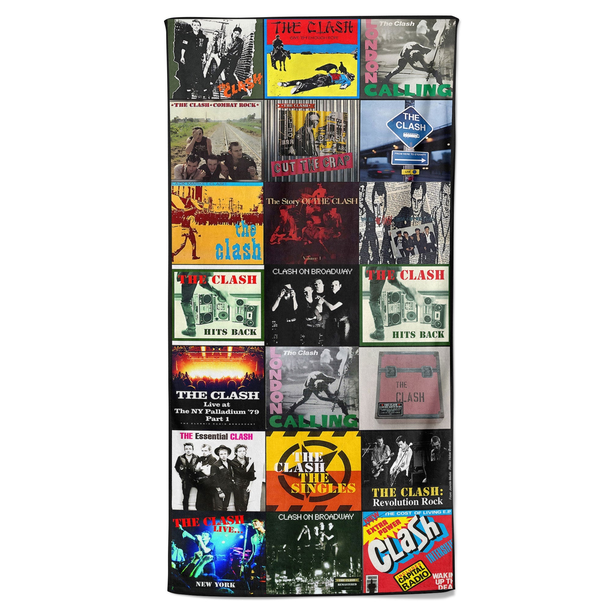The Clash Beach Towel Album Cover Collage Classic Rock Towel