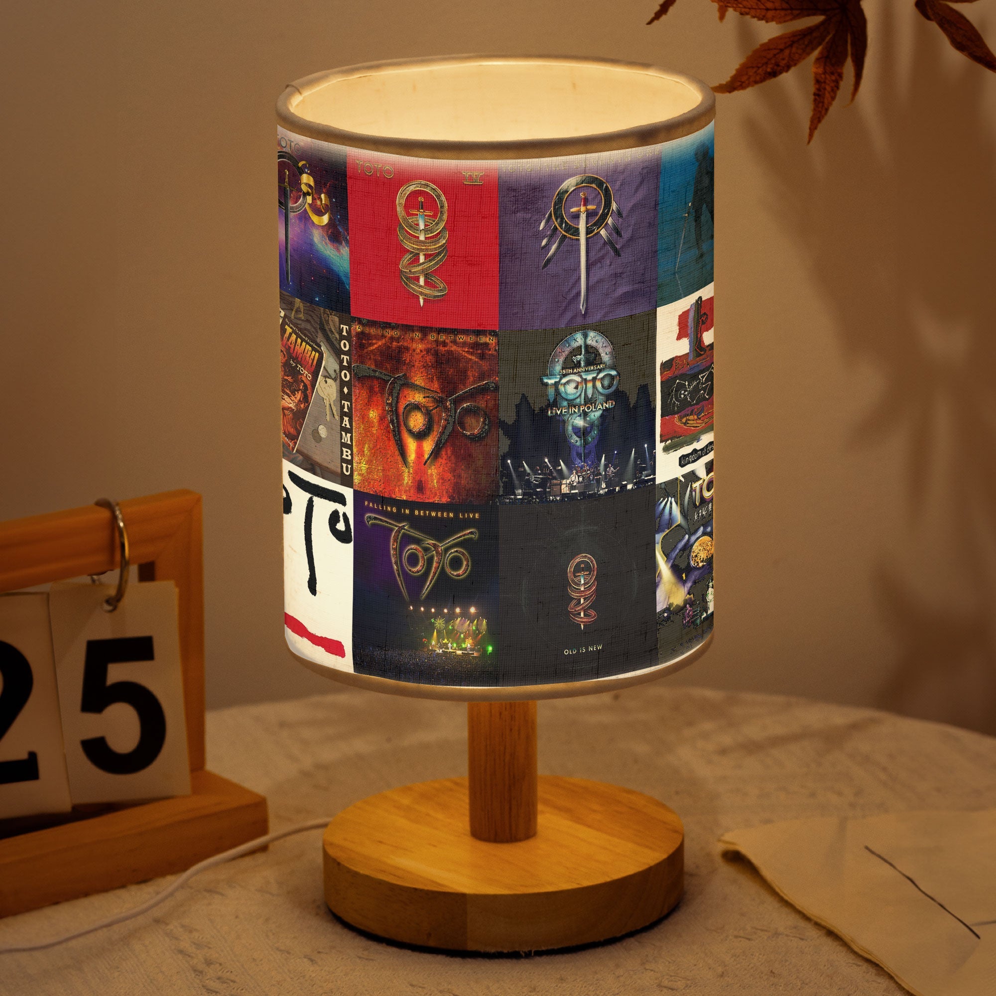 TOTO Fabric Lamp Classic Album Cover Collage Light for Fans