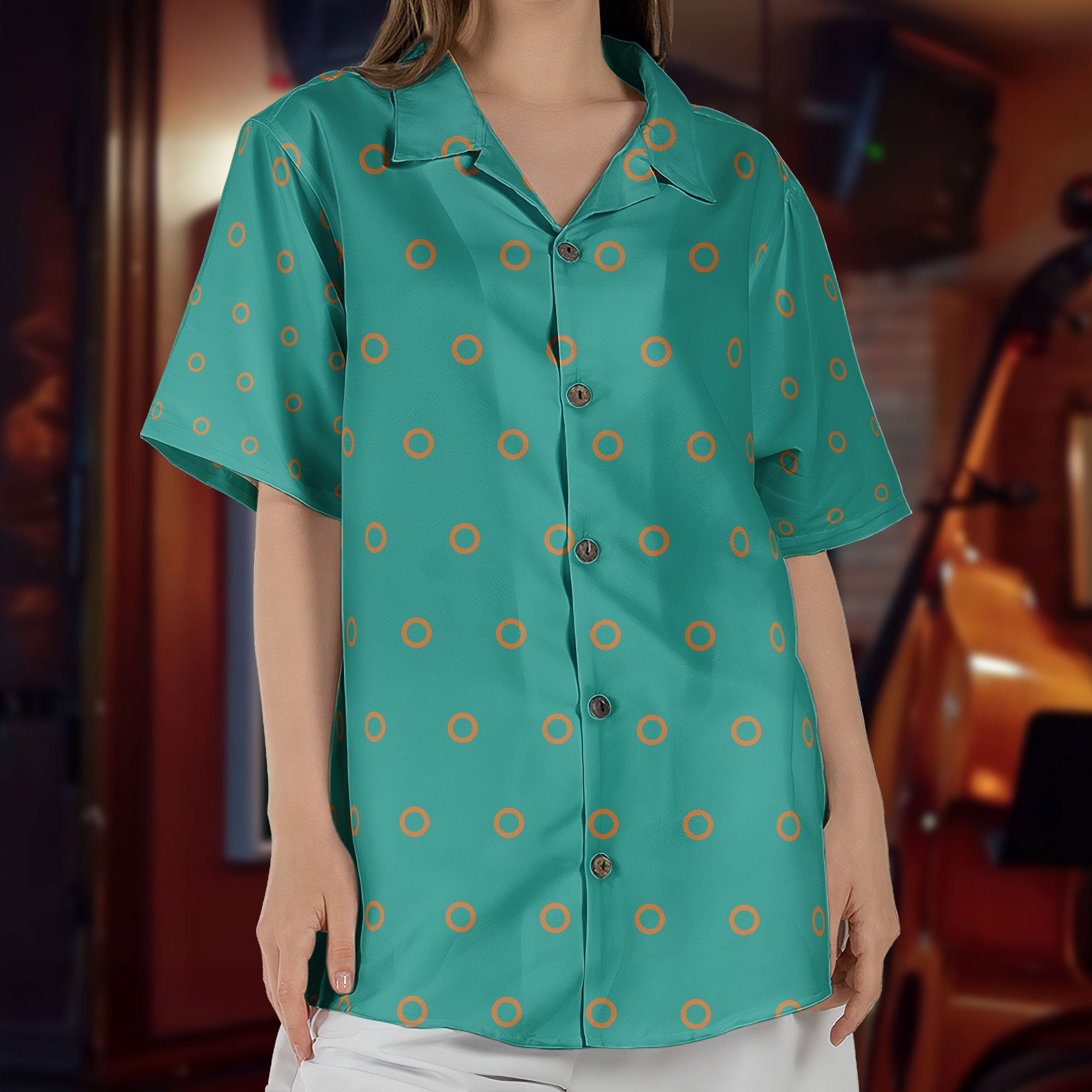 Phish Fishman Donut Button-up Shirt Hawaiian Shirt – Retro Music Inspired Unisex Button-Up Shirt