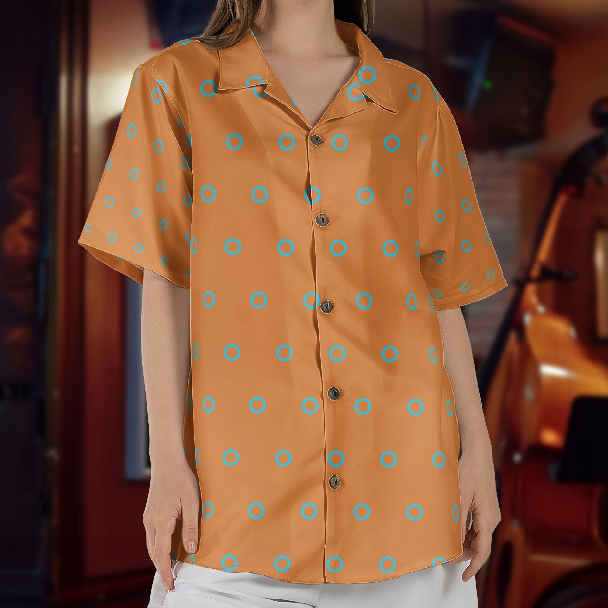 Phish Fishman Donut Button-up Shirt Hawaiian Shirt – Retro Music Inspired Unisex Button-Up Shirt