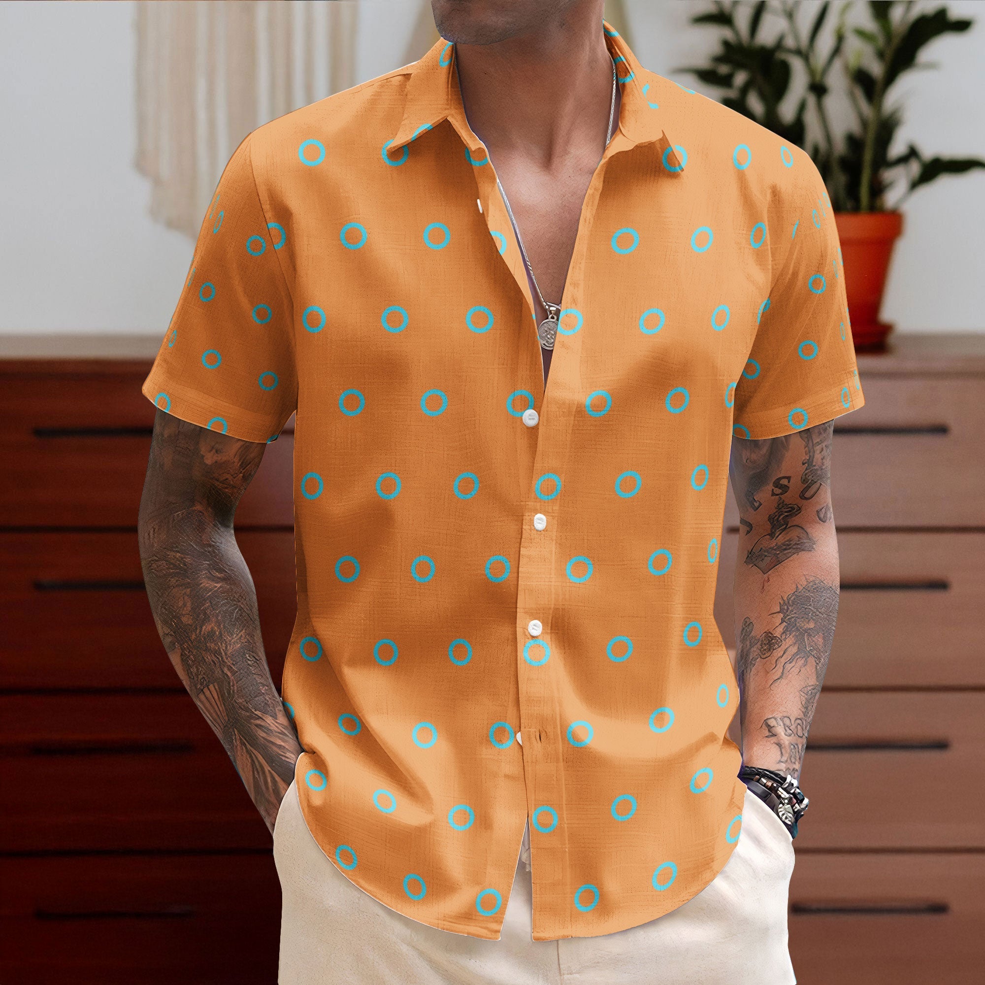 Phish Fishman Donut Button-up Shirt Hawaiian Shirt – Retro Music Inspired Unisex Button-Up Shirt