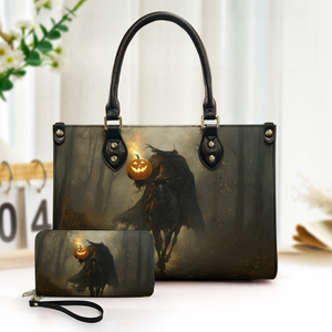 Headless Horseman Leather Handbag & Wallet Set Gothic Halloween Fantasy