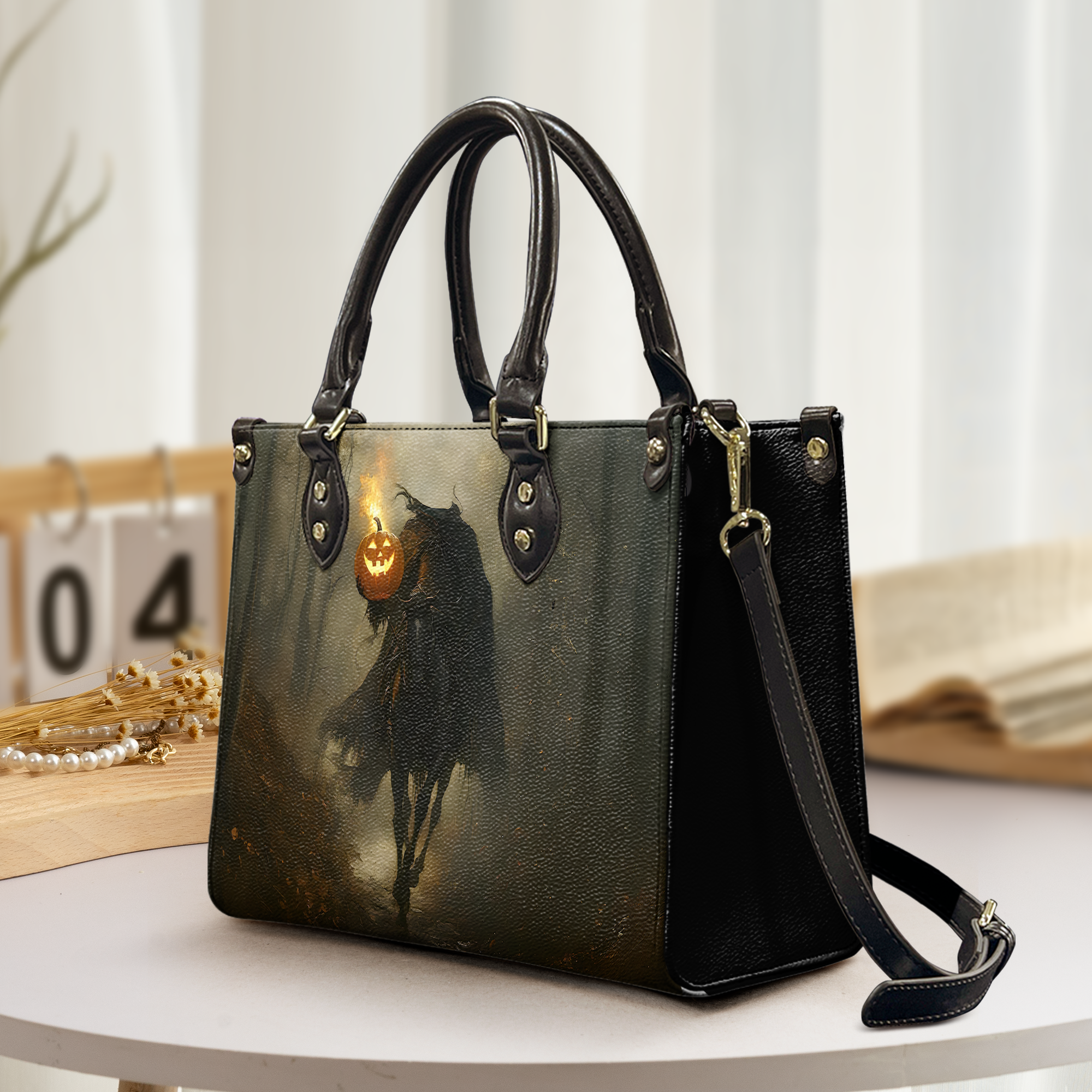 Headless Horseman Leather Handbag & Wallet Set Gothic Halloween Fantasy