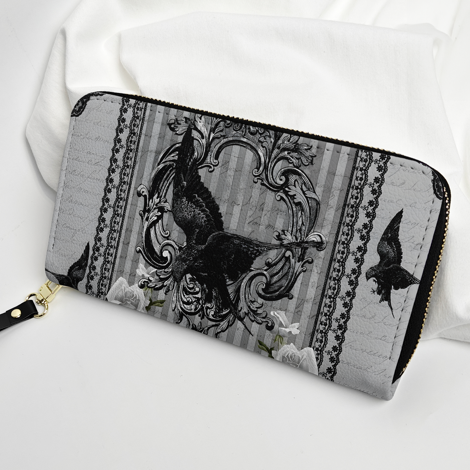 The Raven Gothic Leather Handbag & Wallet Set Whispers of Poe’s Midnight