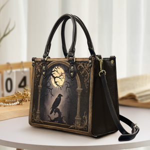 Raven Grimoire Leather Journal Gothic Leather Handbag & Wallet Set